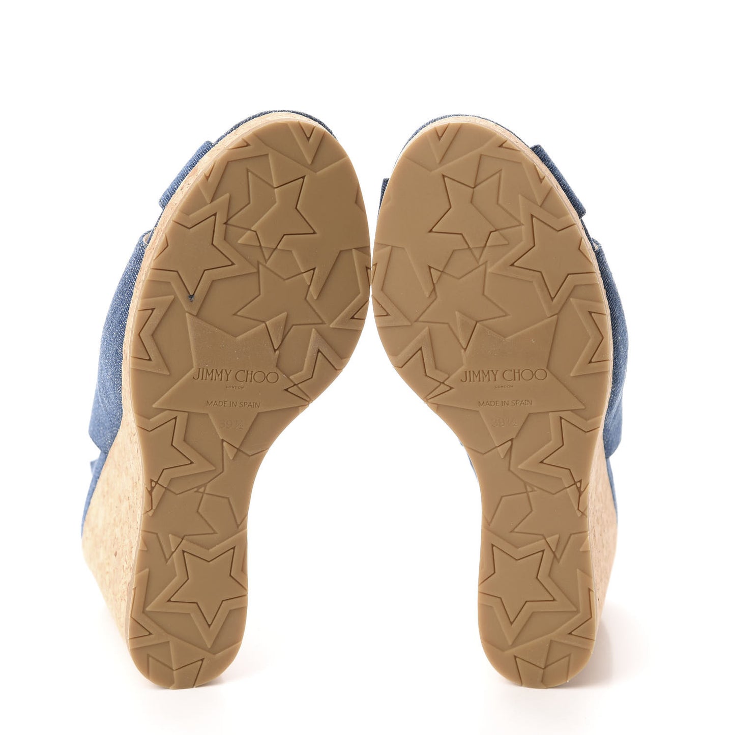 Denim Amely 105 Slingback Wedge Sandals 39.5 Navy