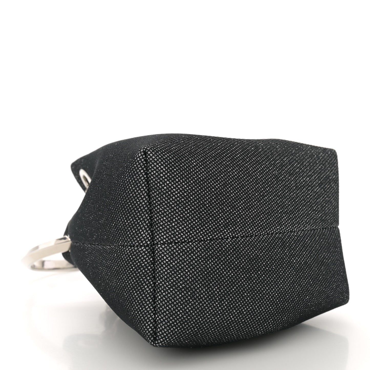Metallic Fabric Bon Bon Bag Bucket Bag Silver