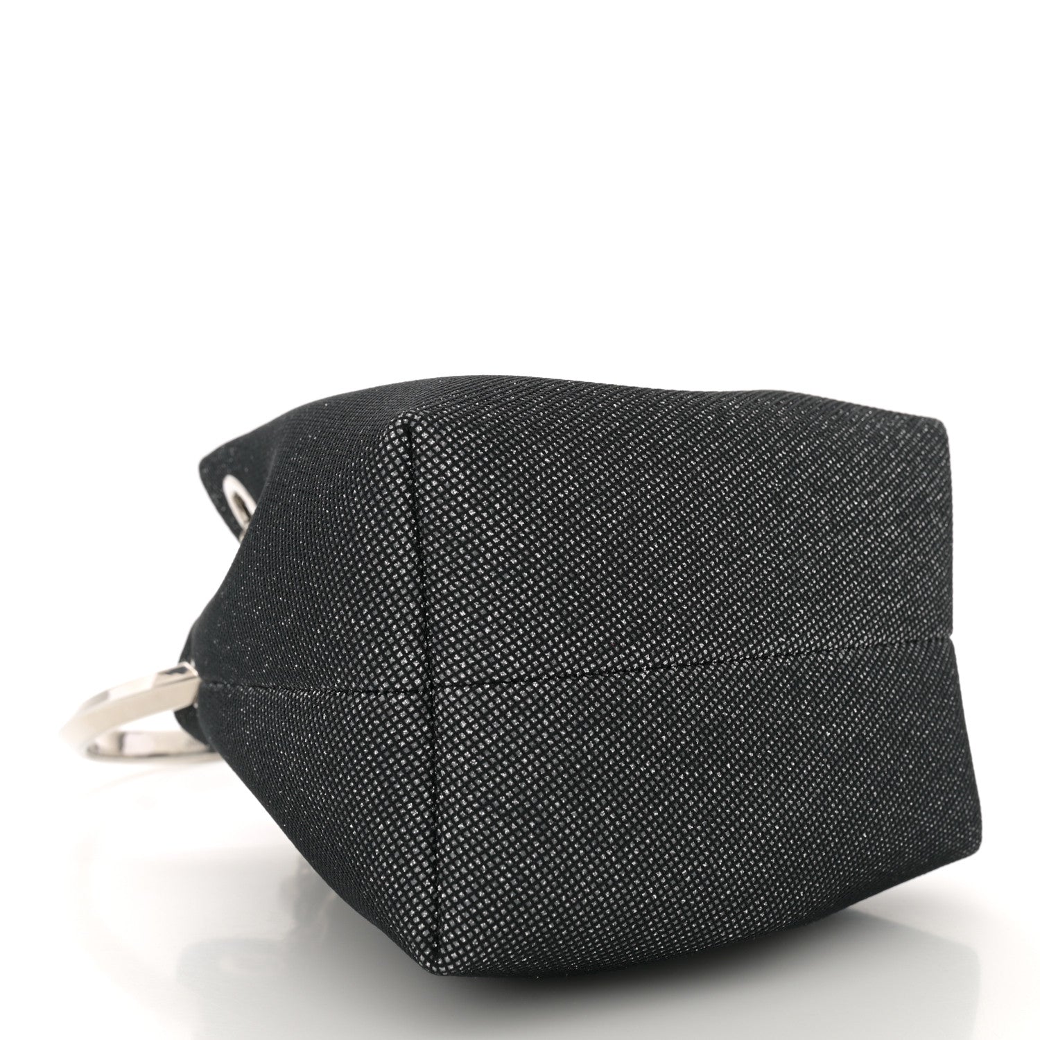Jimmy Choo Metallic Fabric Bon Bon Bag Bucket Bag Silver 4 of 11