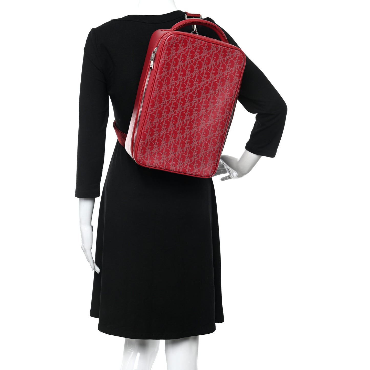Calfskin Oblique Galaxy Perforated Marsupio World Tour Pelle Sling Red White