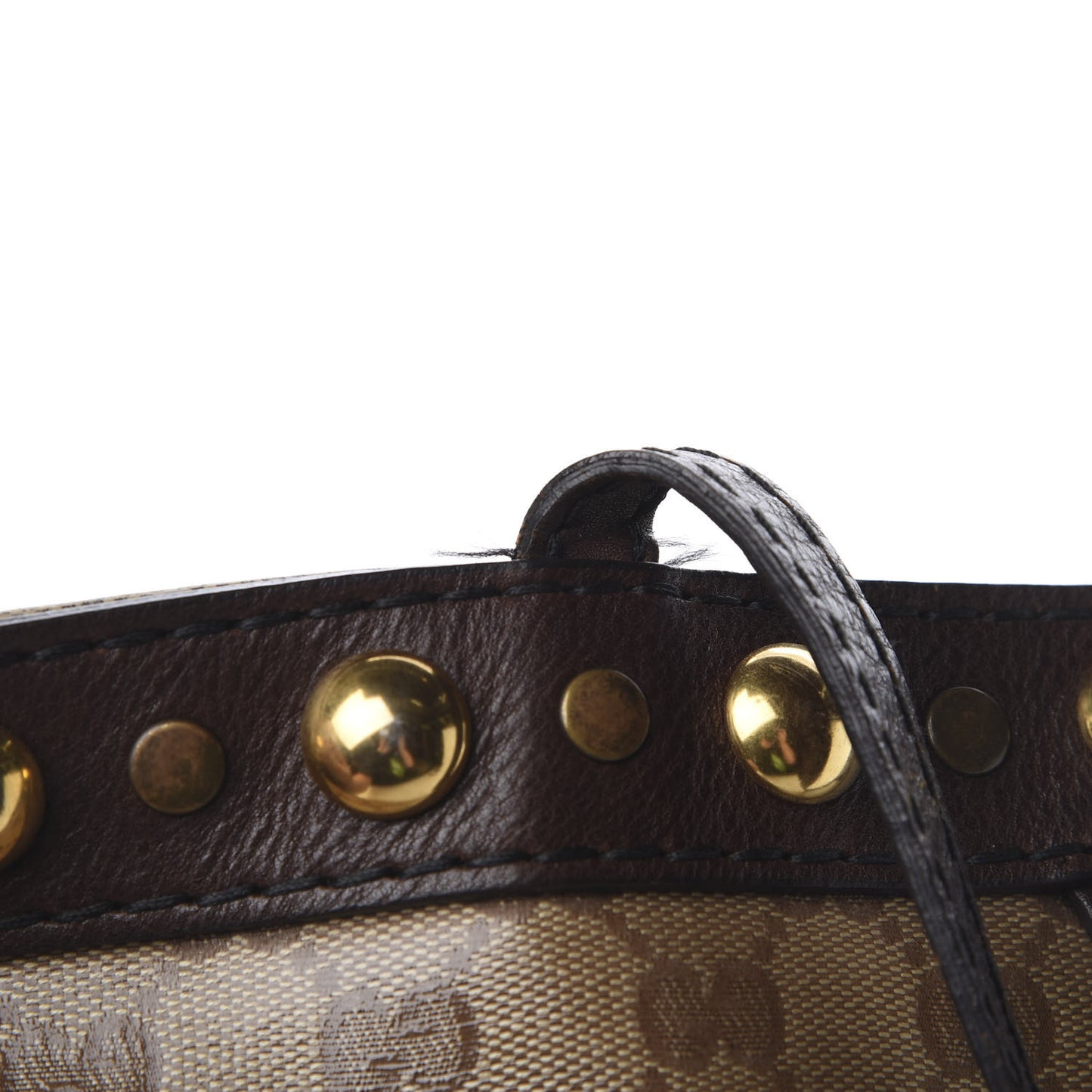 Crystal Monogram Large Babouska Vertical Shopping Tote Brown
