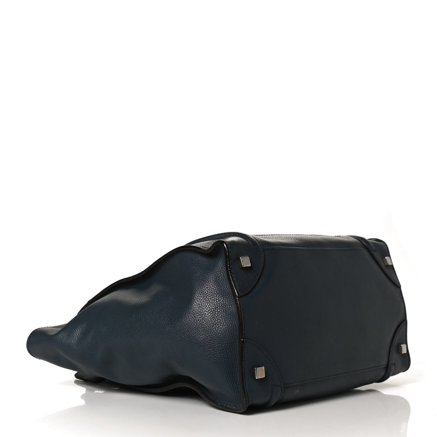 Drummed Calfskin Mini Luggage Blue
