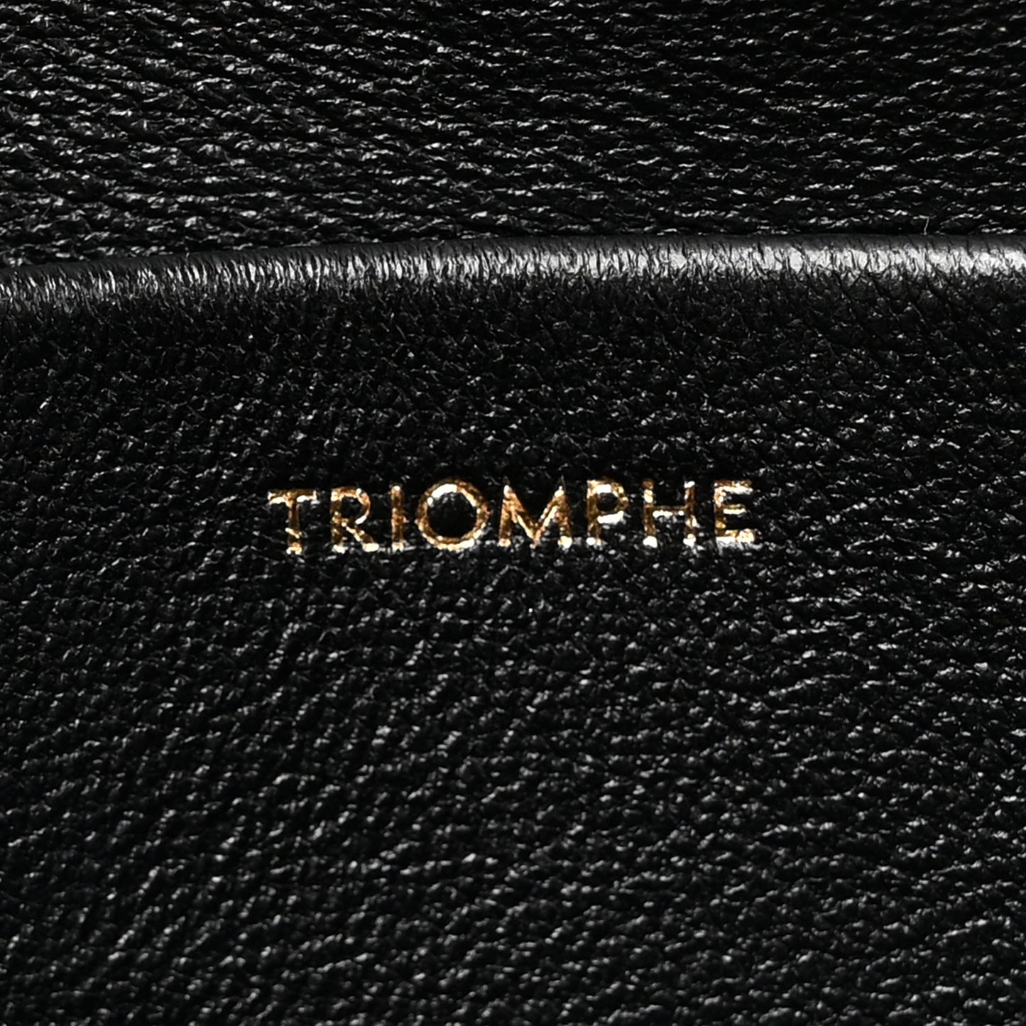 Shiny Calfskin Triomphe Shoulder Bag Black