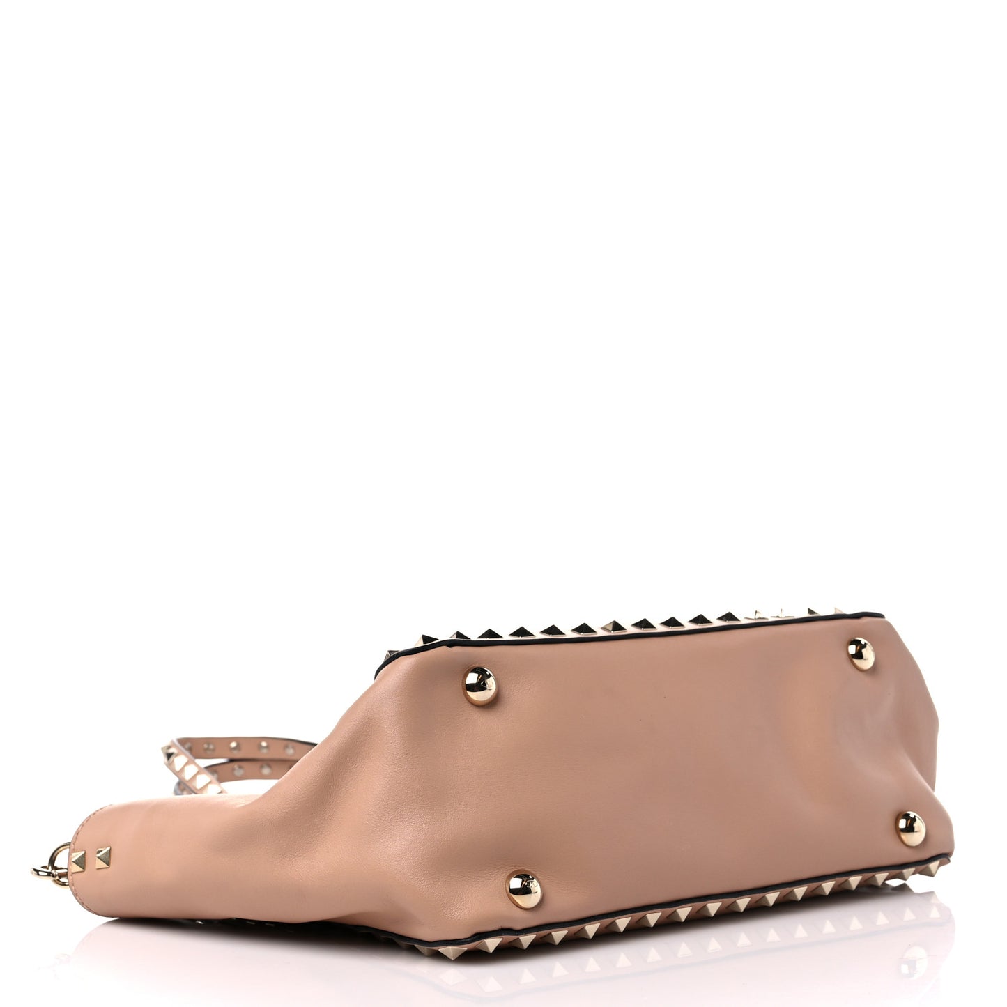 Vitello Small Rockstud Tote Skin Sorbet