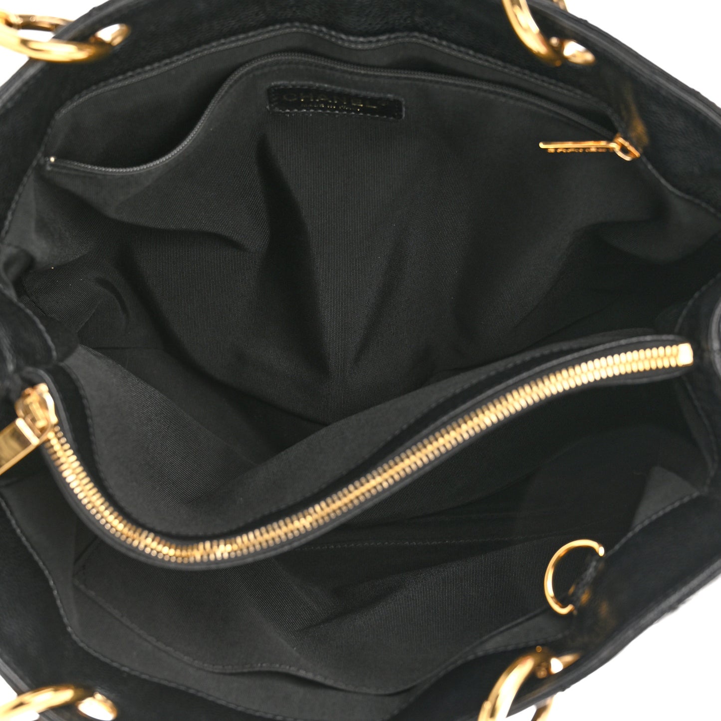 Caviar Quilted Grand Shopping Tote GST Black