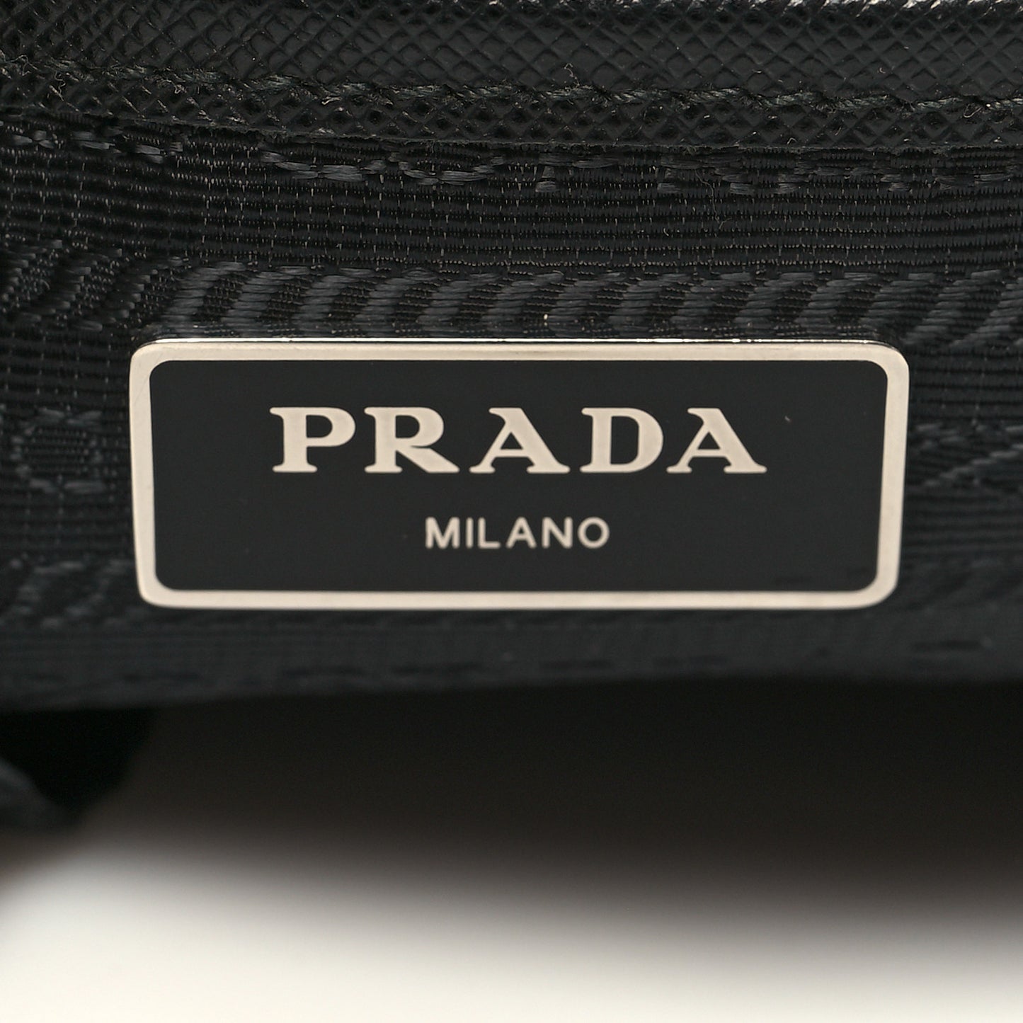 Tessuto Nylon Saffiano Medium Backpack Black