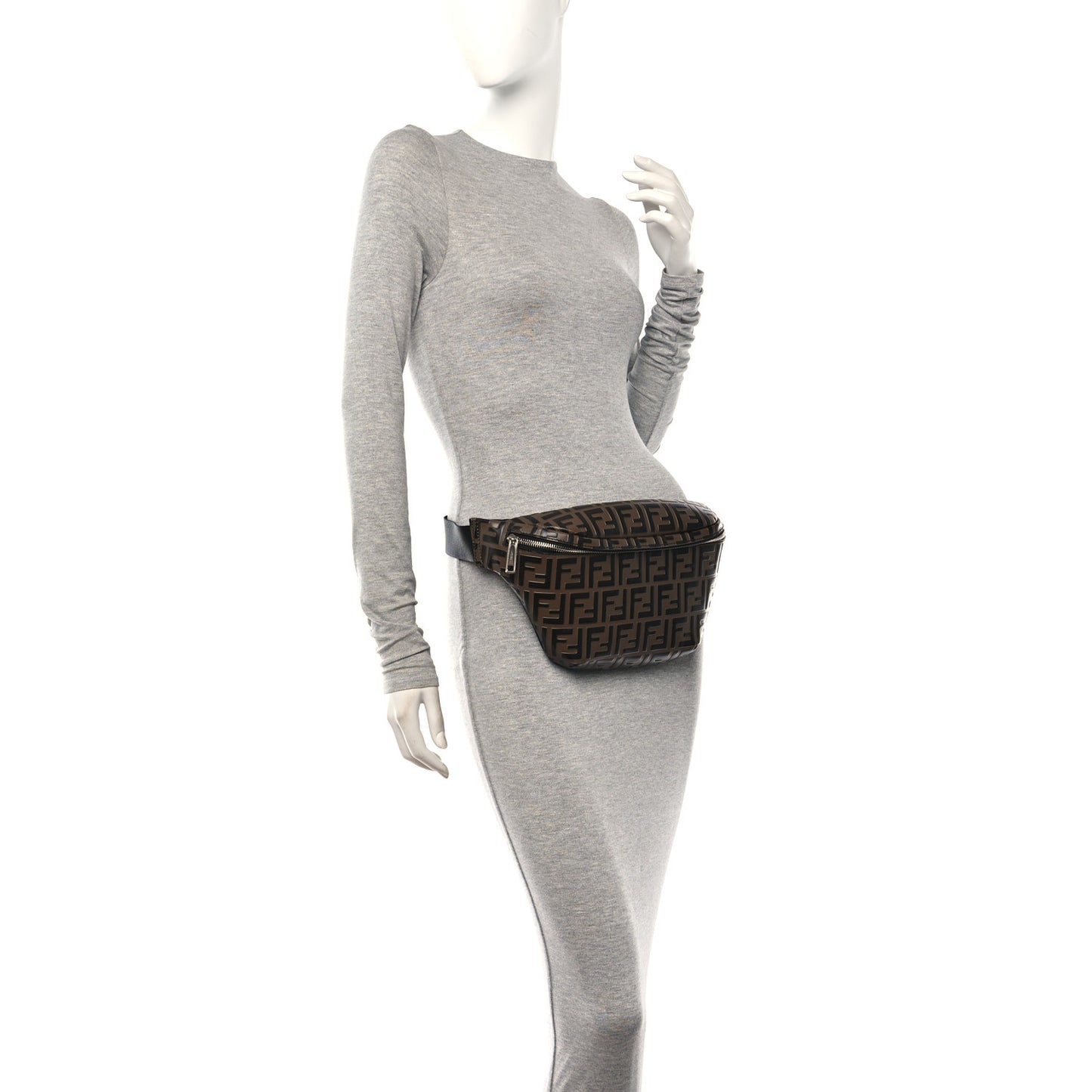 Vitello Century Bi-Color FF 1974 Embossed Belt Bag Maya Black