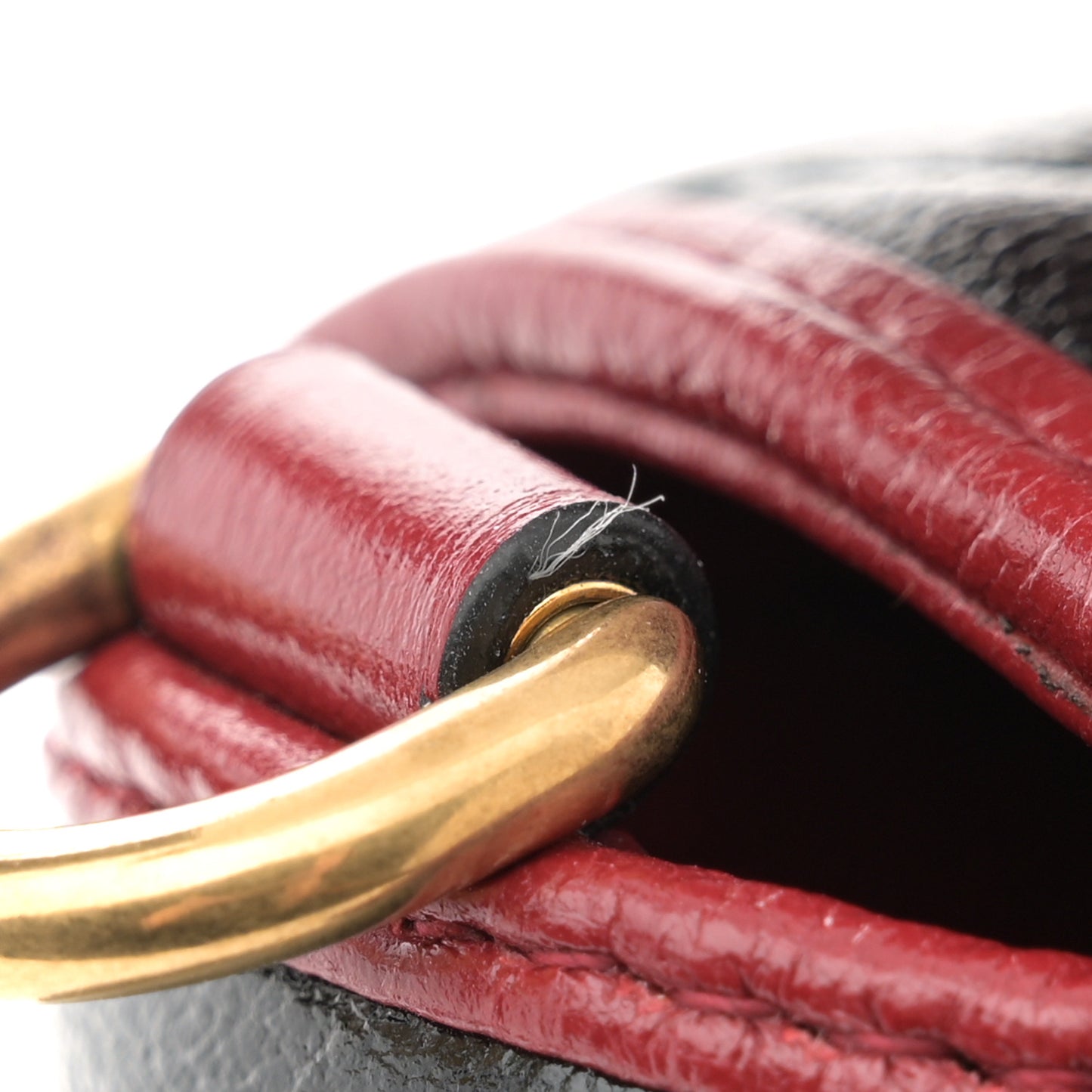 Vintage Effect Calfskin Matelasse Diagonal Small Torchon GG Marmont Top Handle Shoulder Bag Black Romantic Cherry