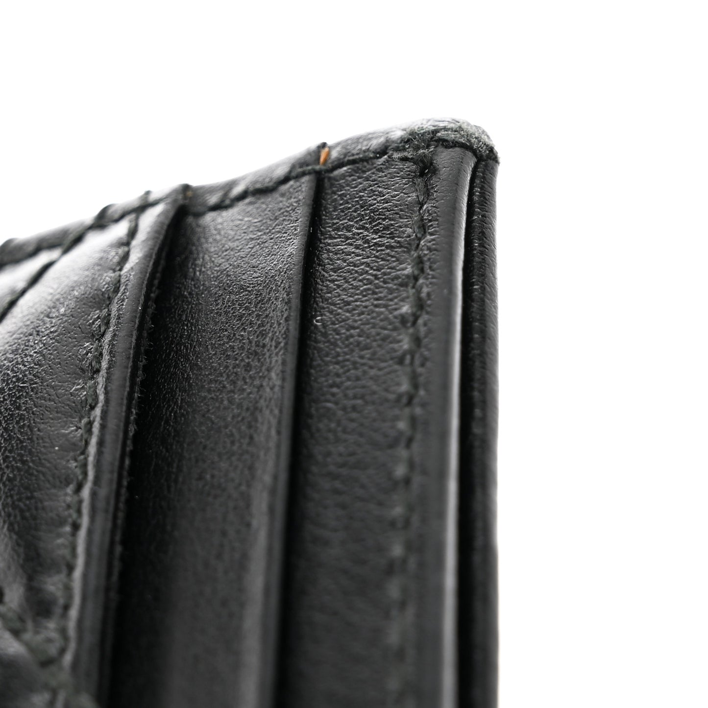Calfskin Matelasse GG Marmont Card Holder Black