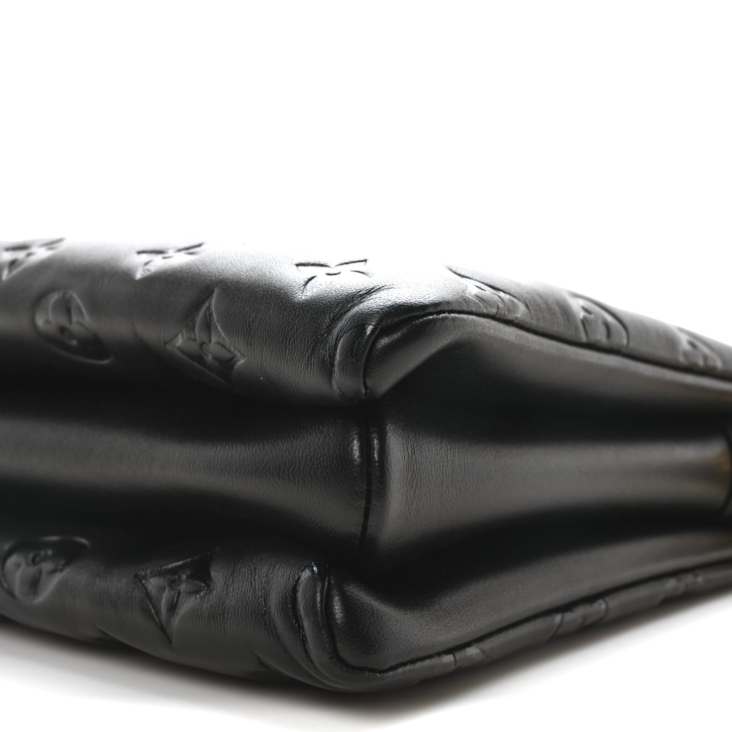 Lambskin Embossed Monogram Coussin PM Black