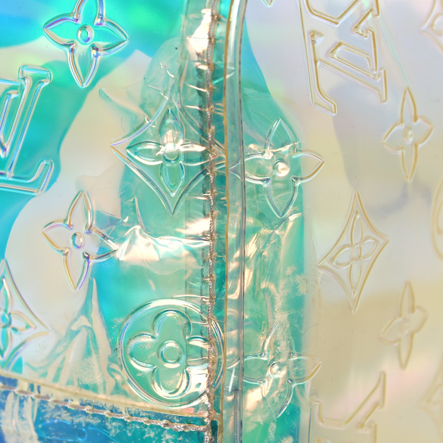 Louis Vuitton PVC Monogram Keepall Bandouliere 50 Iridescent Prism 12 of 13