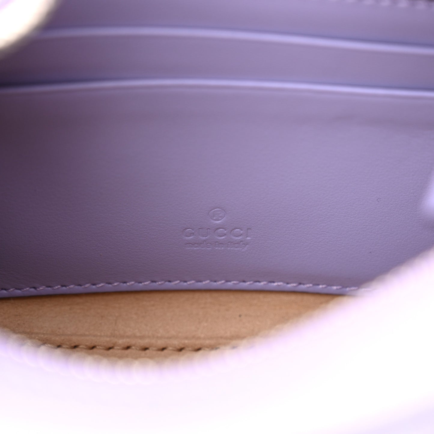 Calfskin Matelasse Mini GG Marmont Half Moon Hobo Lapis