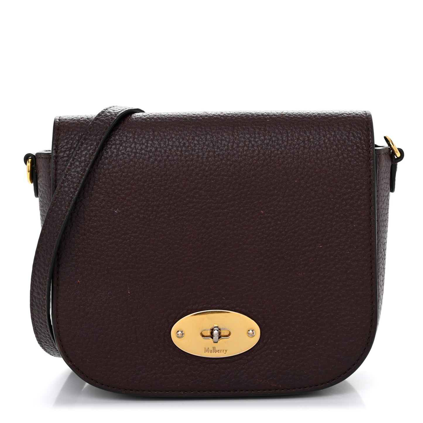 Natural Grained Calfskin Small Darley Satchel Oxblood