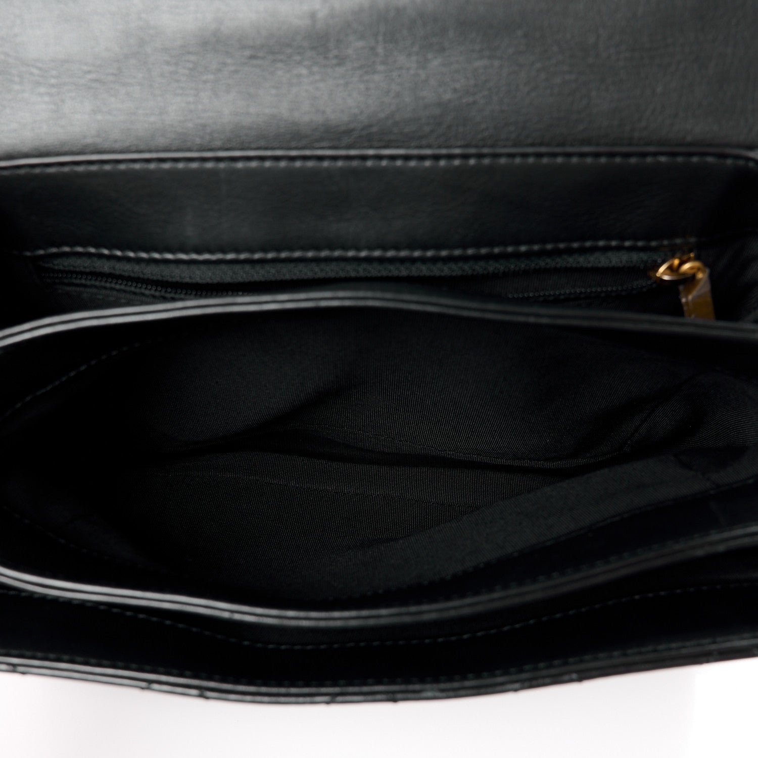 Chanel Calfskin Quilted Metal Top Handle Envelope Flap Black 7 of 16