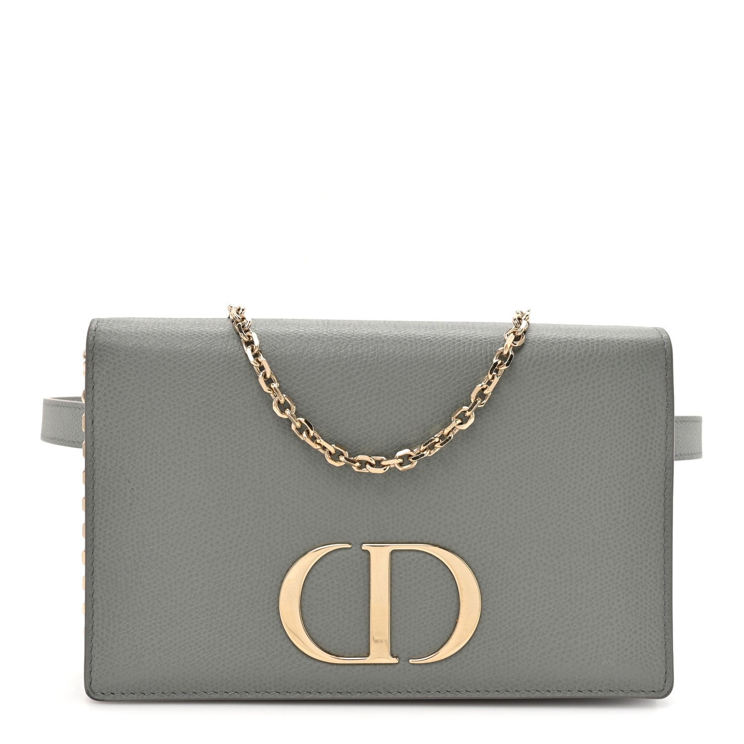 Christian Dior Calfskin 30 Montaigne 2 in 1 Pouch Grey 1 of 20