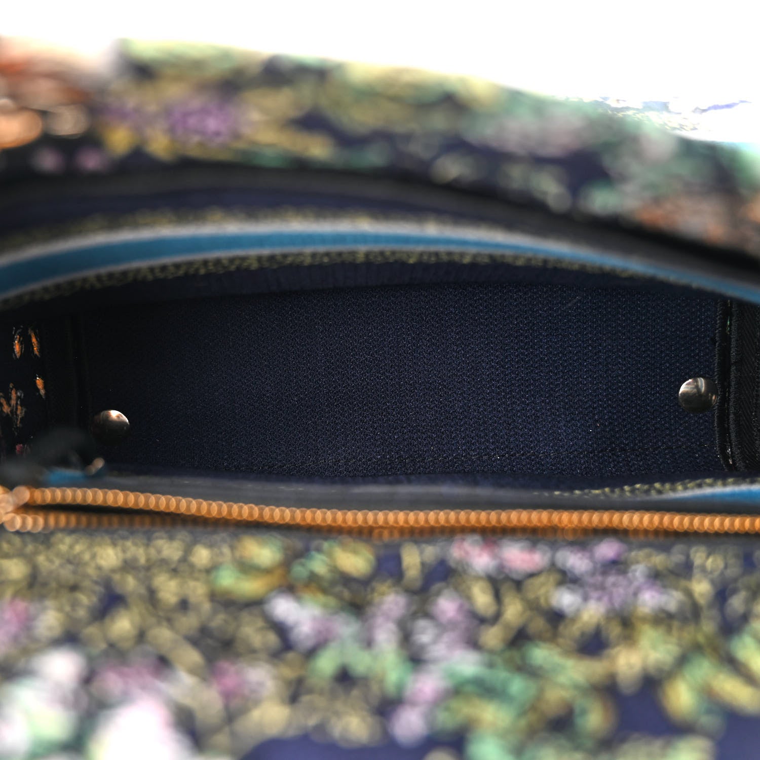 Christian Dior Canvas D-Constellation Embroidered Medium Lady D-Lite Bleu Multicolor 5 of 9