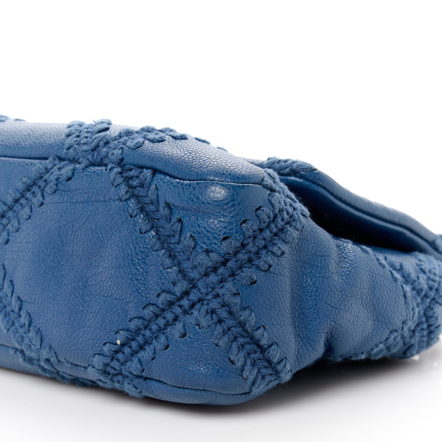 Calfskin Crochet Medium Chanel 19 Flap Blue