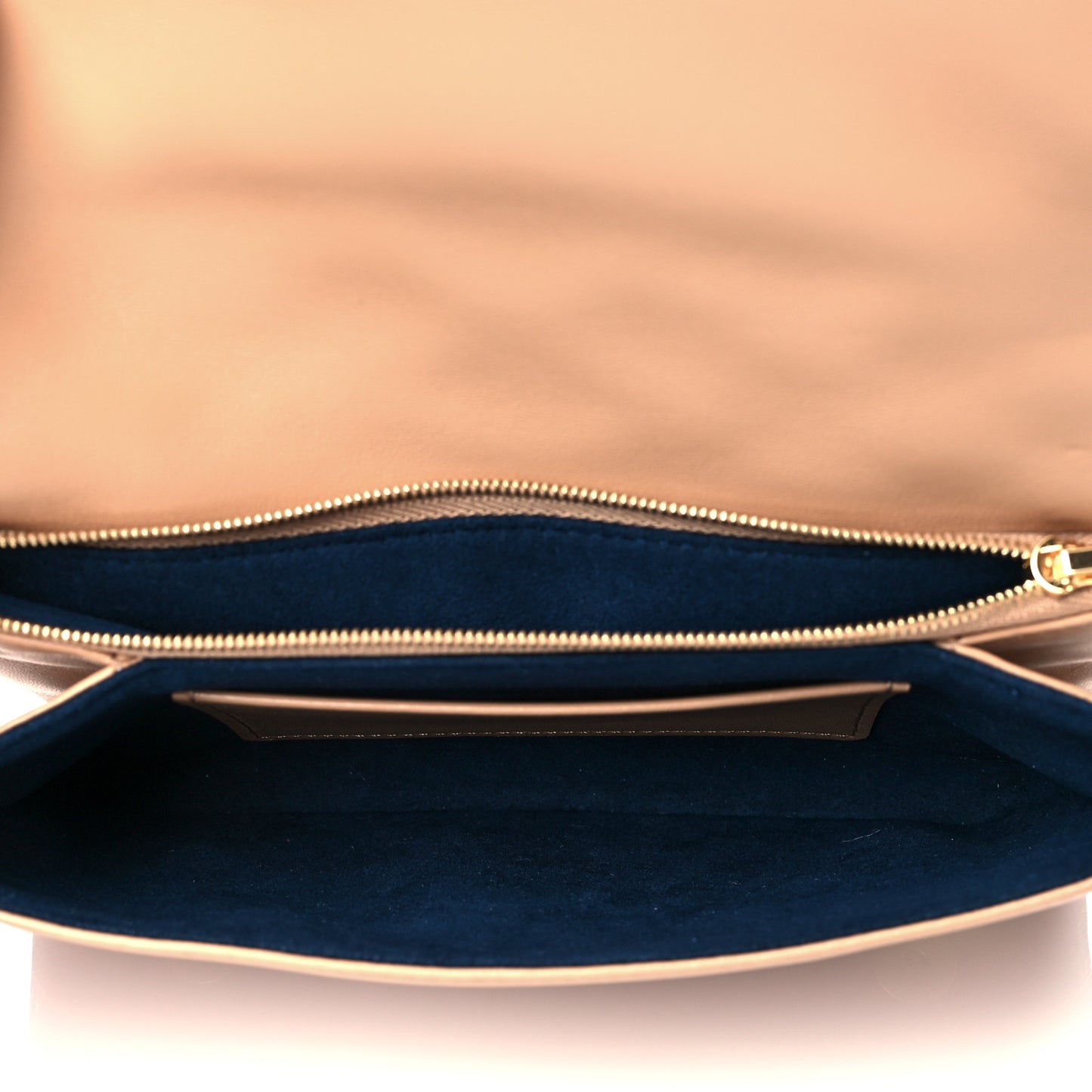 Lambskin Embossed Monogram Pochette Coussin Camel