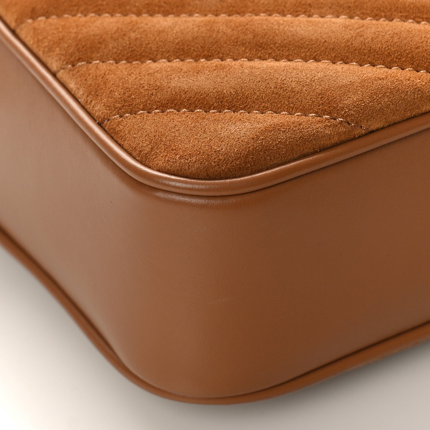 Saint Laurent Suede Matelasse Monogram Lou Camera Bag Cinnamon 7 of 8