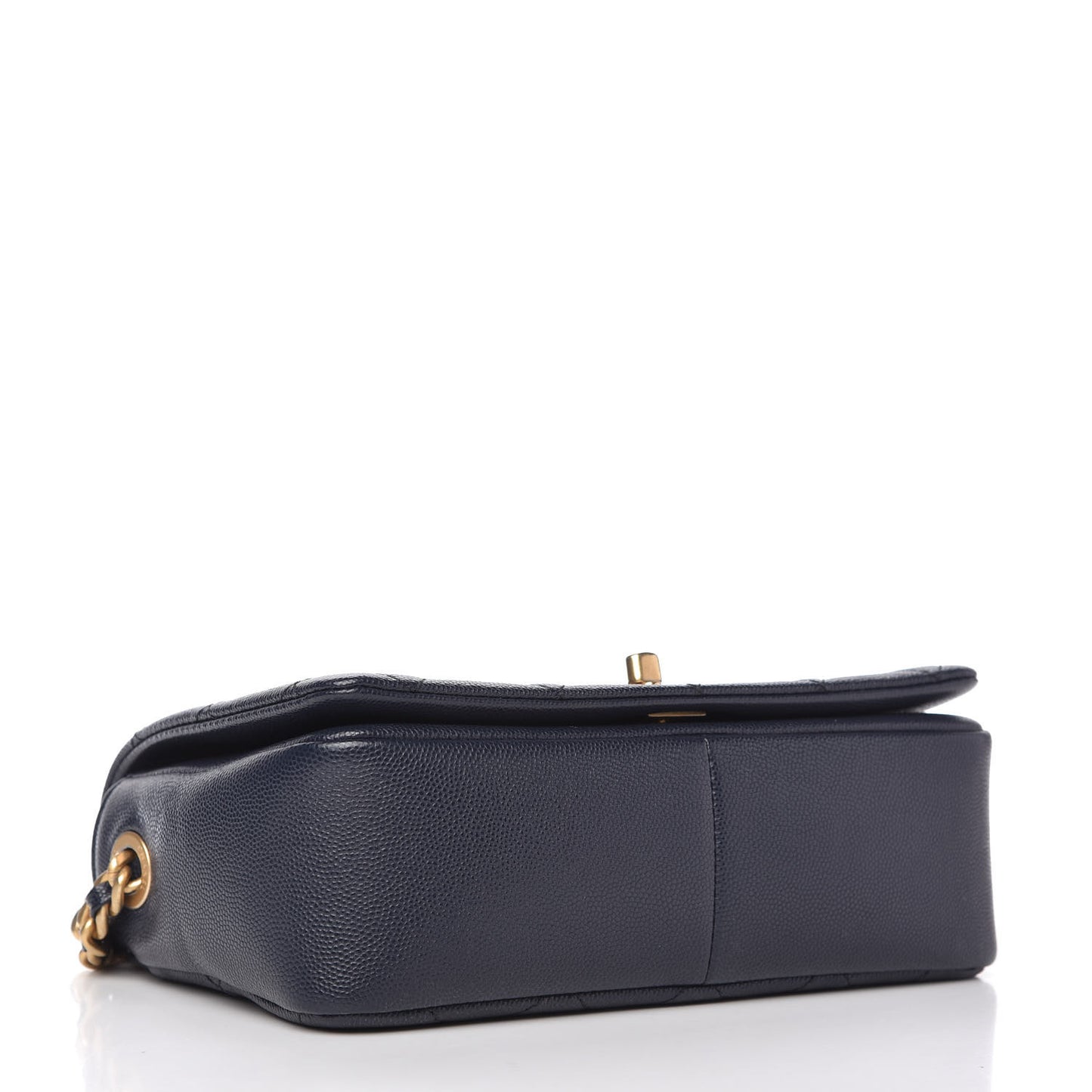 Caviar Quilted Small Fashion Therapy Flap Bag Navy Blue