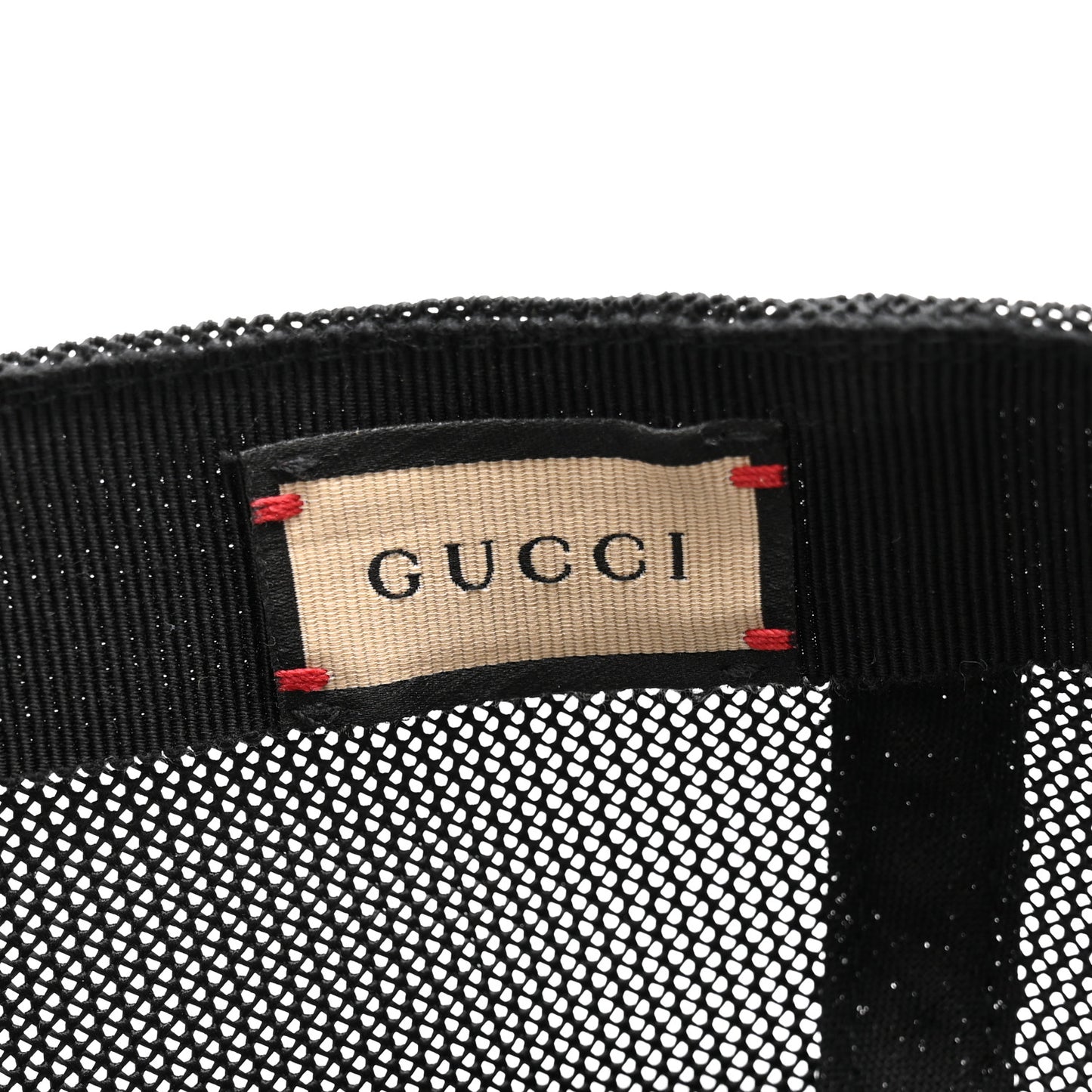 Calfskin Mesh GG Tennis Embossed Baseball Hat L Black