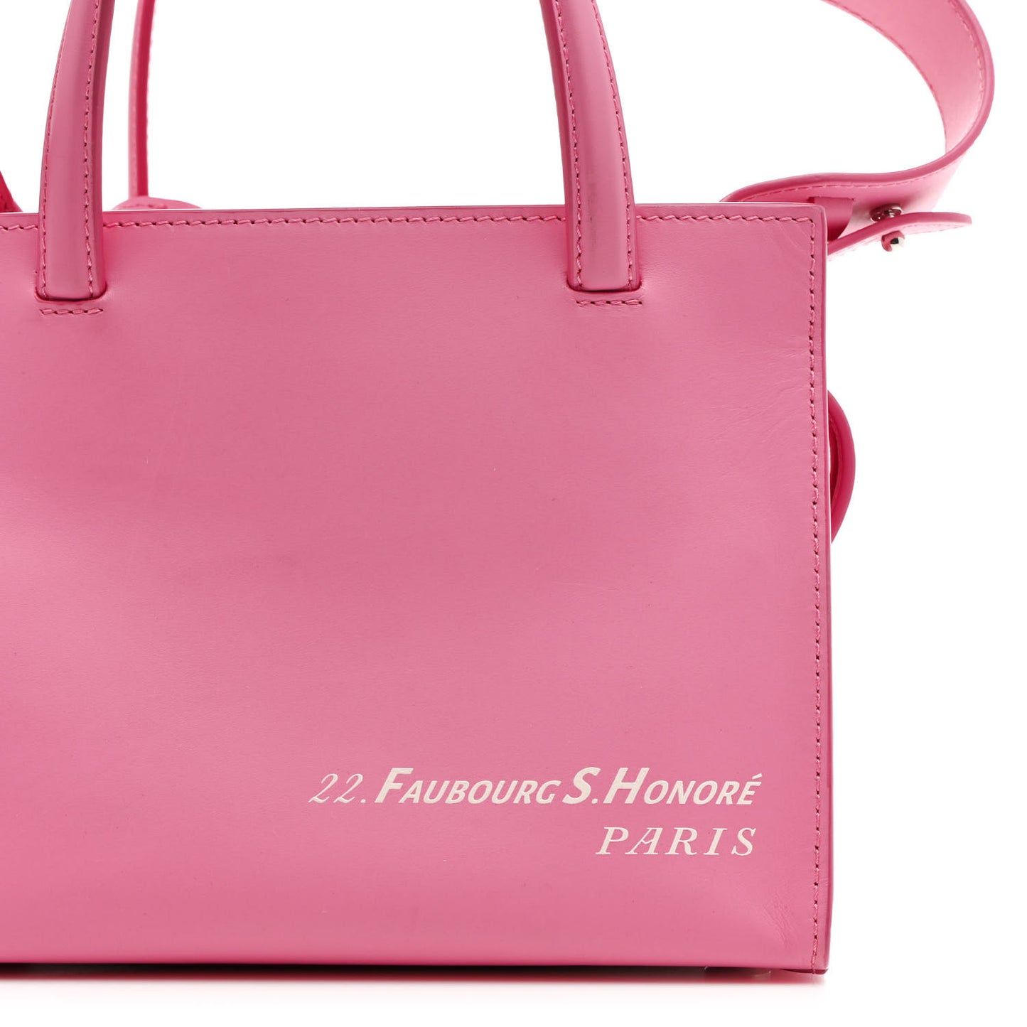 Calfskin Logo Printed Nano Bogey Day Bag Pink