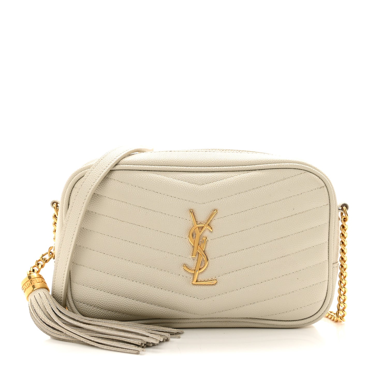 Grain De Poudre Matelasse Monogram Mini Lou Camera Bag Crema Soft