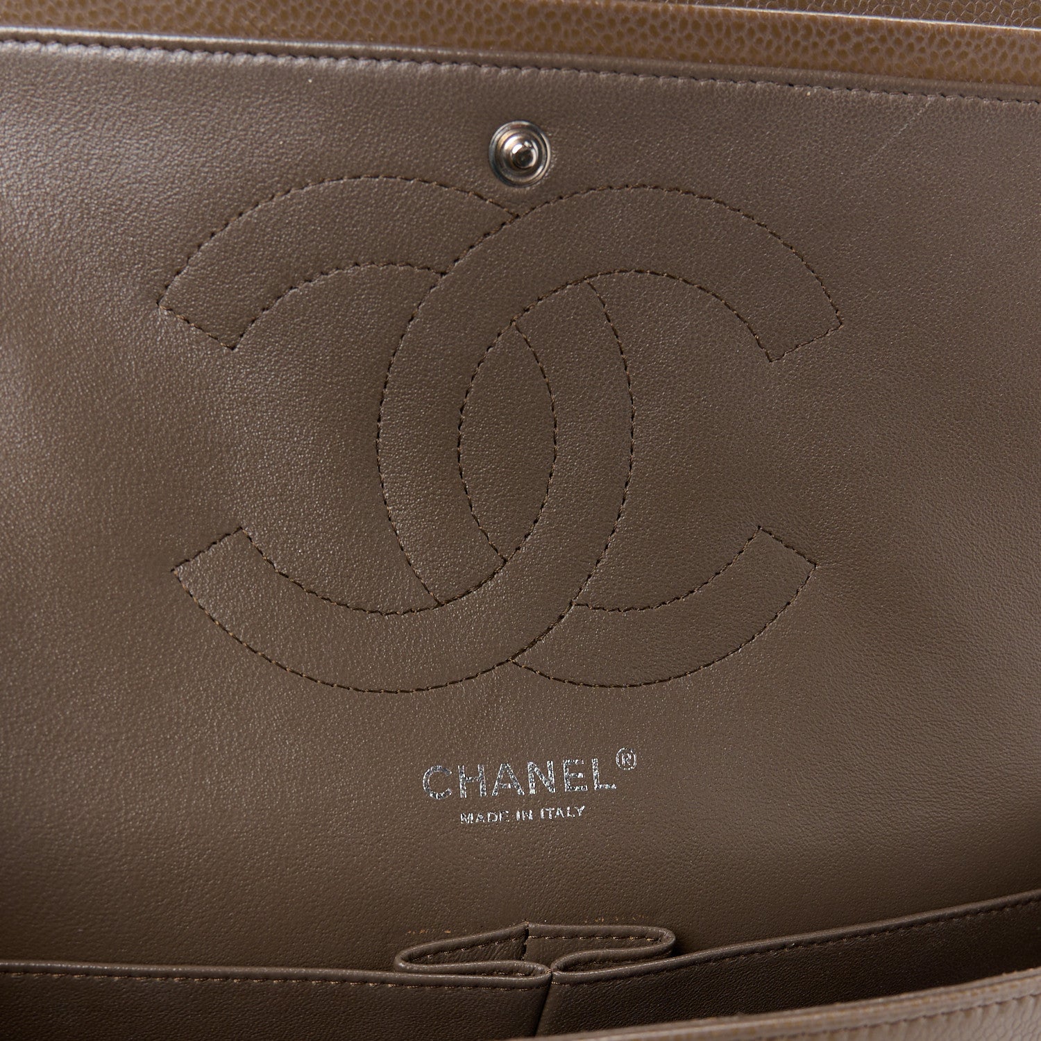 Chanel Caviar Quilted Jumbo Double Flap Dark Grey 6 of 11
