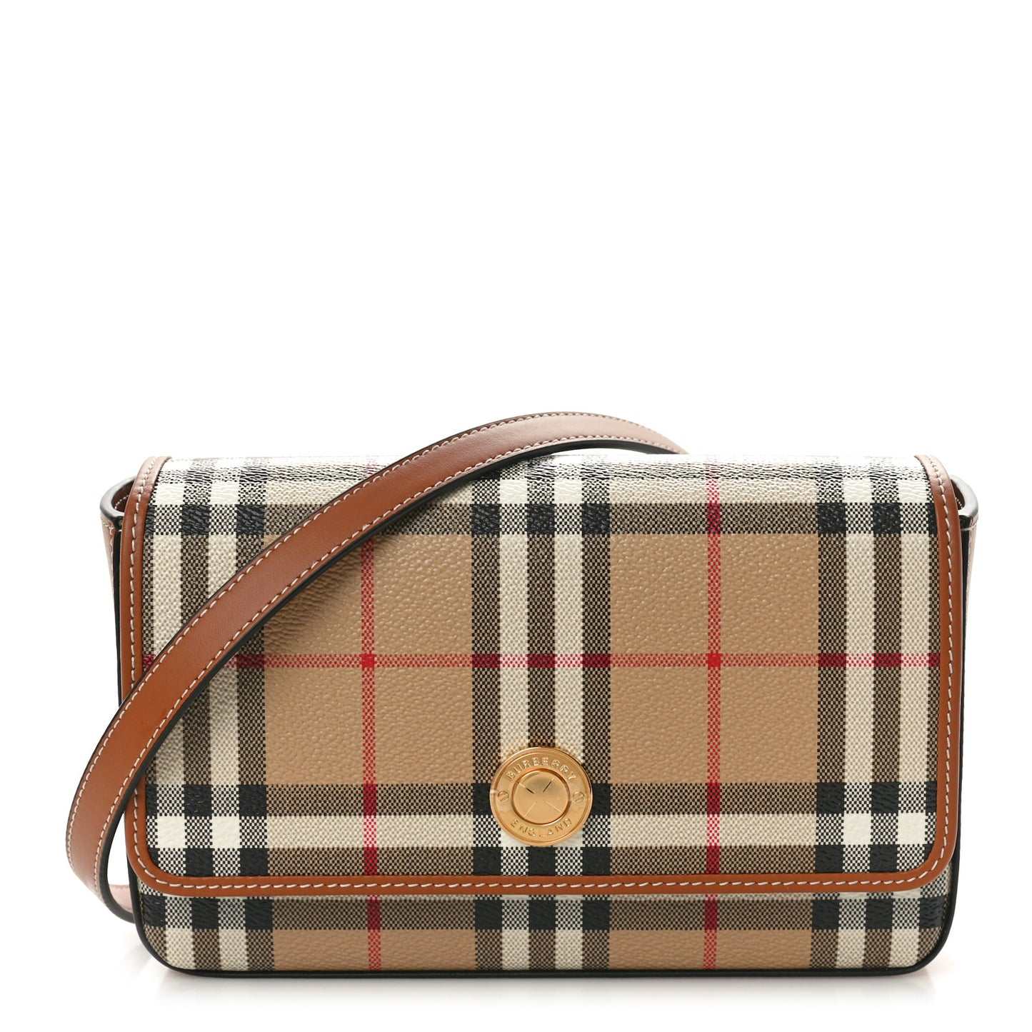 E-Canvas Vintage Check Hampshire Crossbody Archive Beige