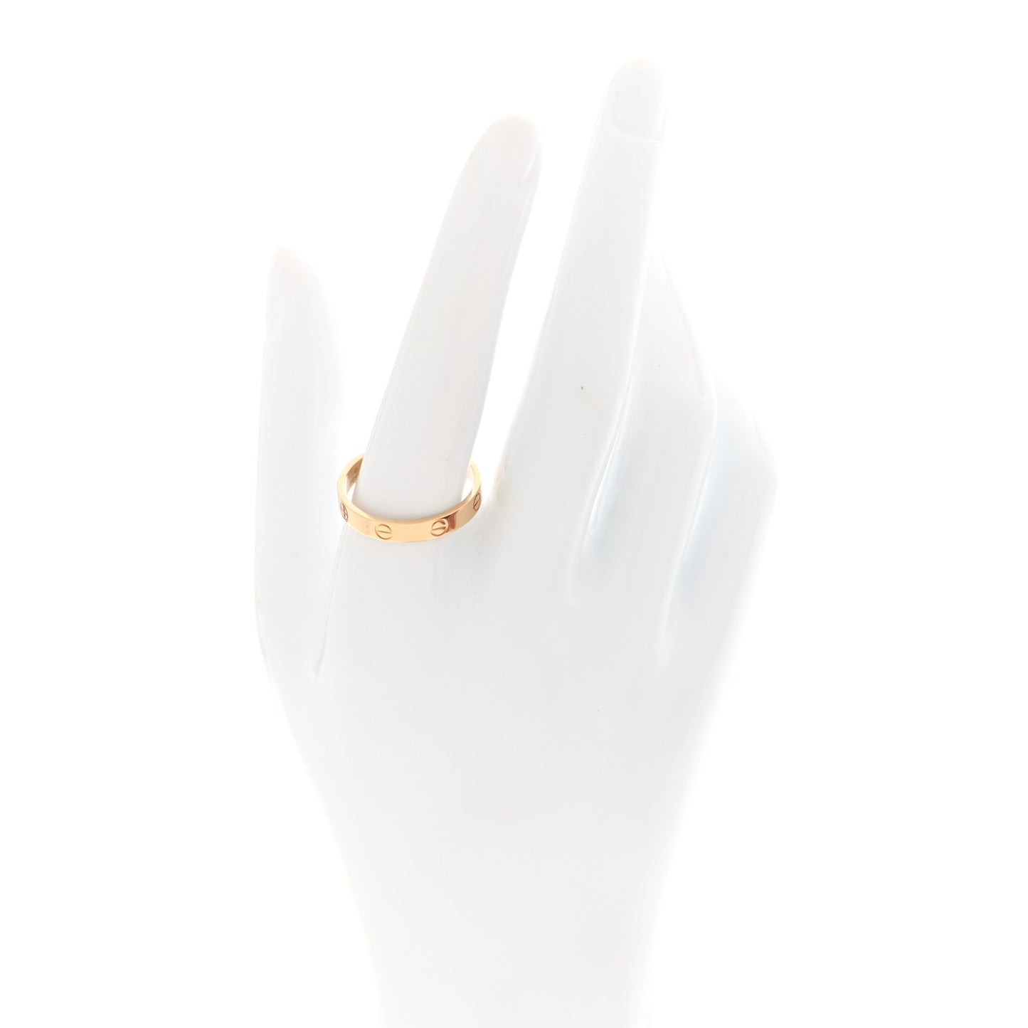 18K Yellow Gold 3.5mm LOVE Wedding Band Ring 62 10
