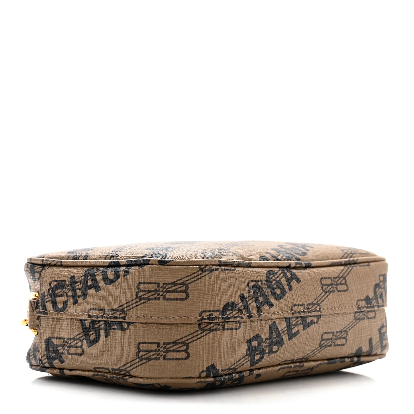 Coated Canvas BB Monogram Allover Logo Small Camera Bag Beige Brown Black