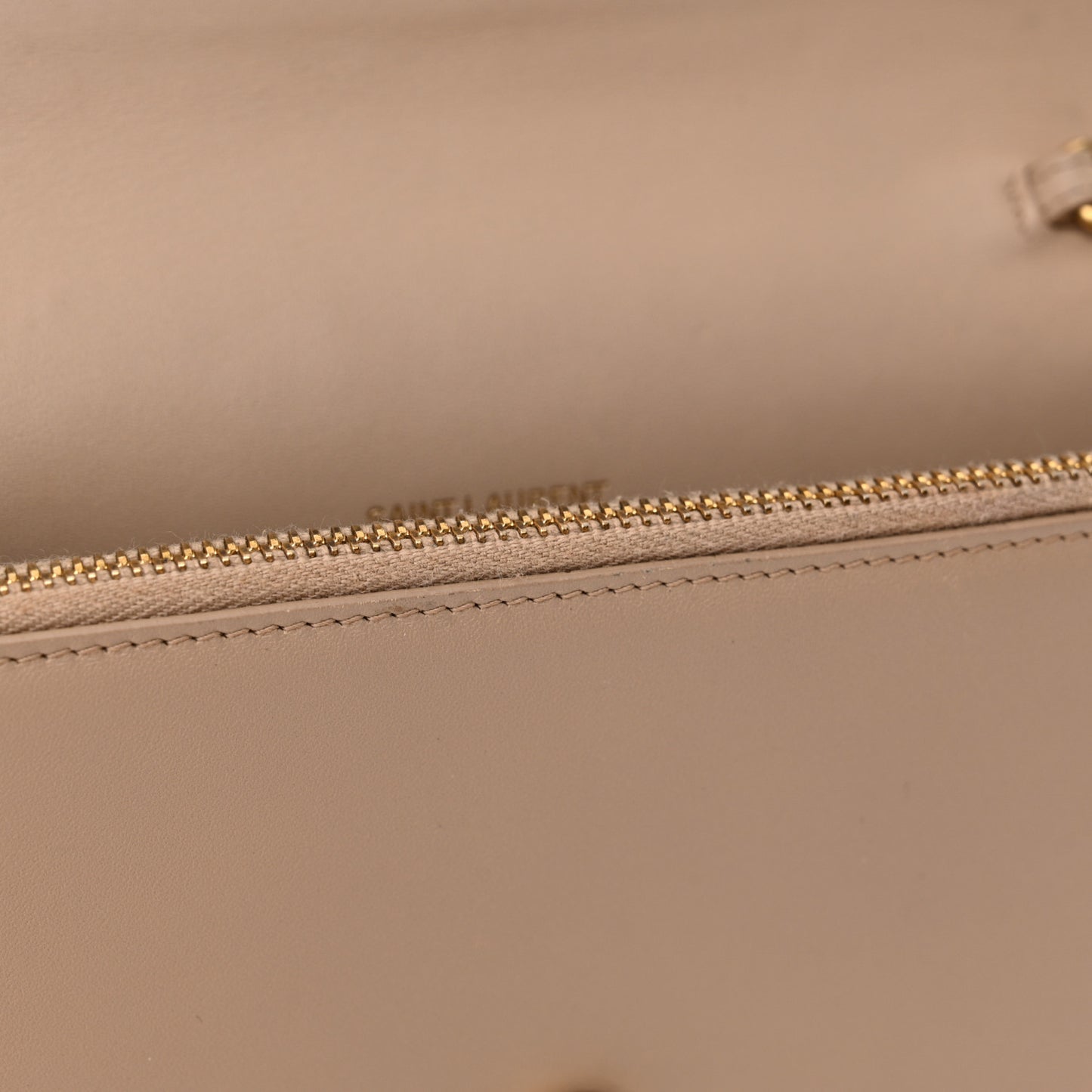 Smooth Calfskin Classic Monogram Kate Tassel Chain Wallet Nude Powder