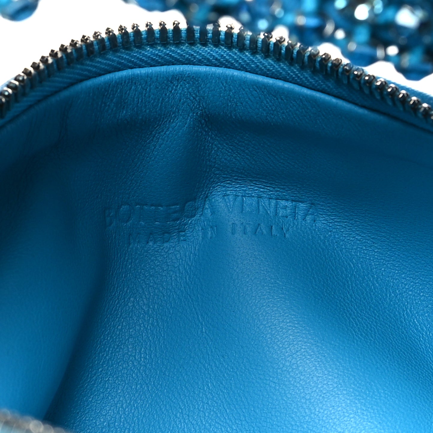Mesh Crystal Nappa Intrecciato Mini Jodie Pool Aquamarine
