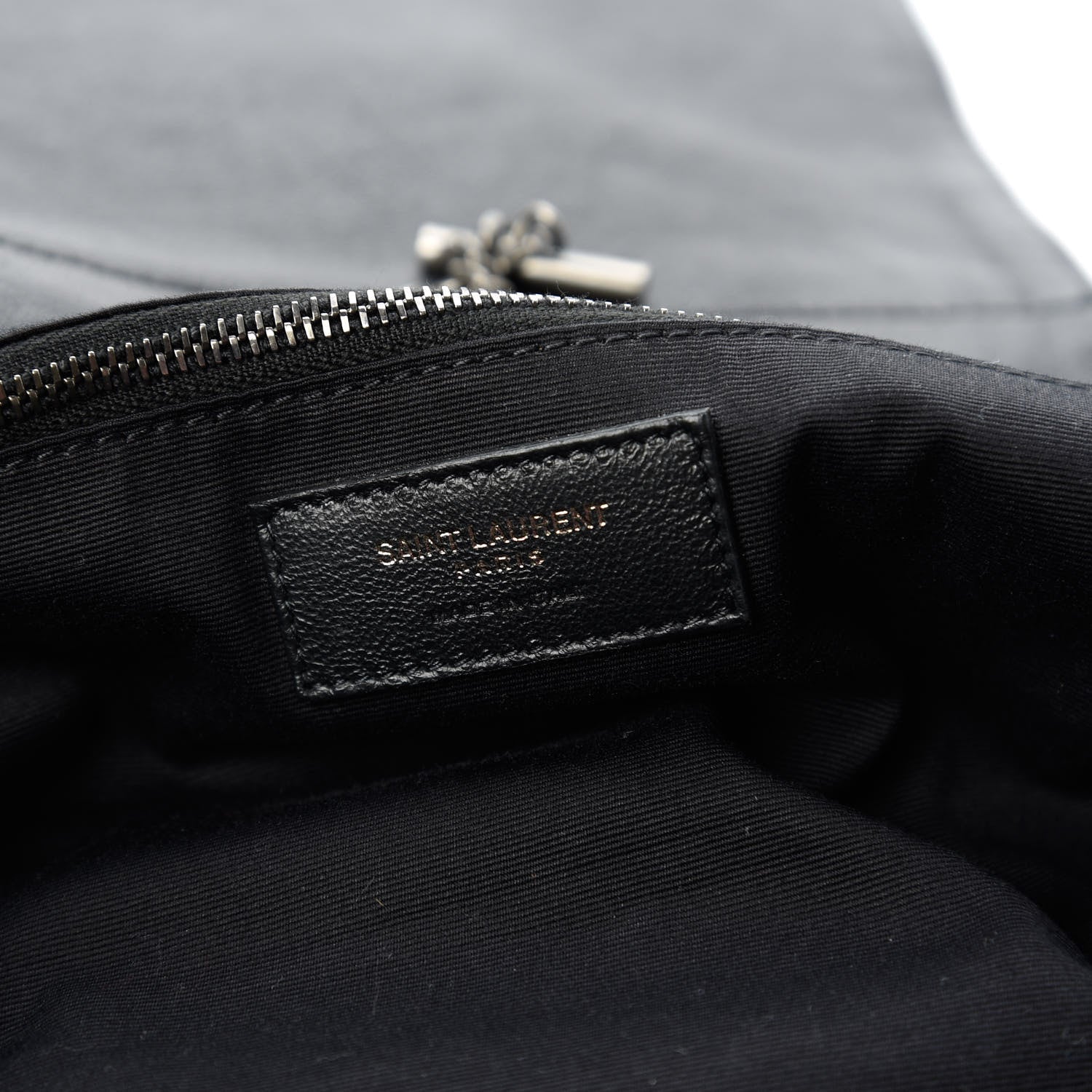Saint Laurent Vintage Lambskin Chevron Monogram Medium Nolita Black 8 of 10