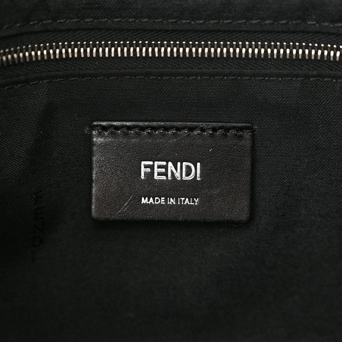 X JOSHUA VIDES Nappa FF Embossed Belt Baguette Bag White Black