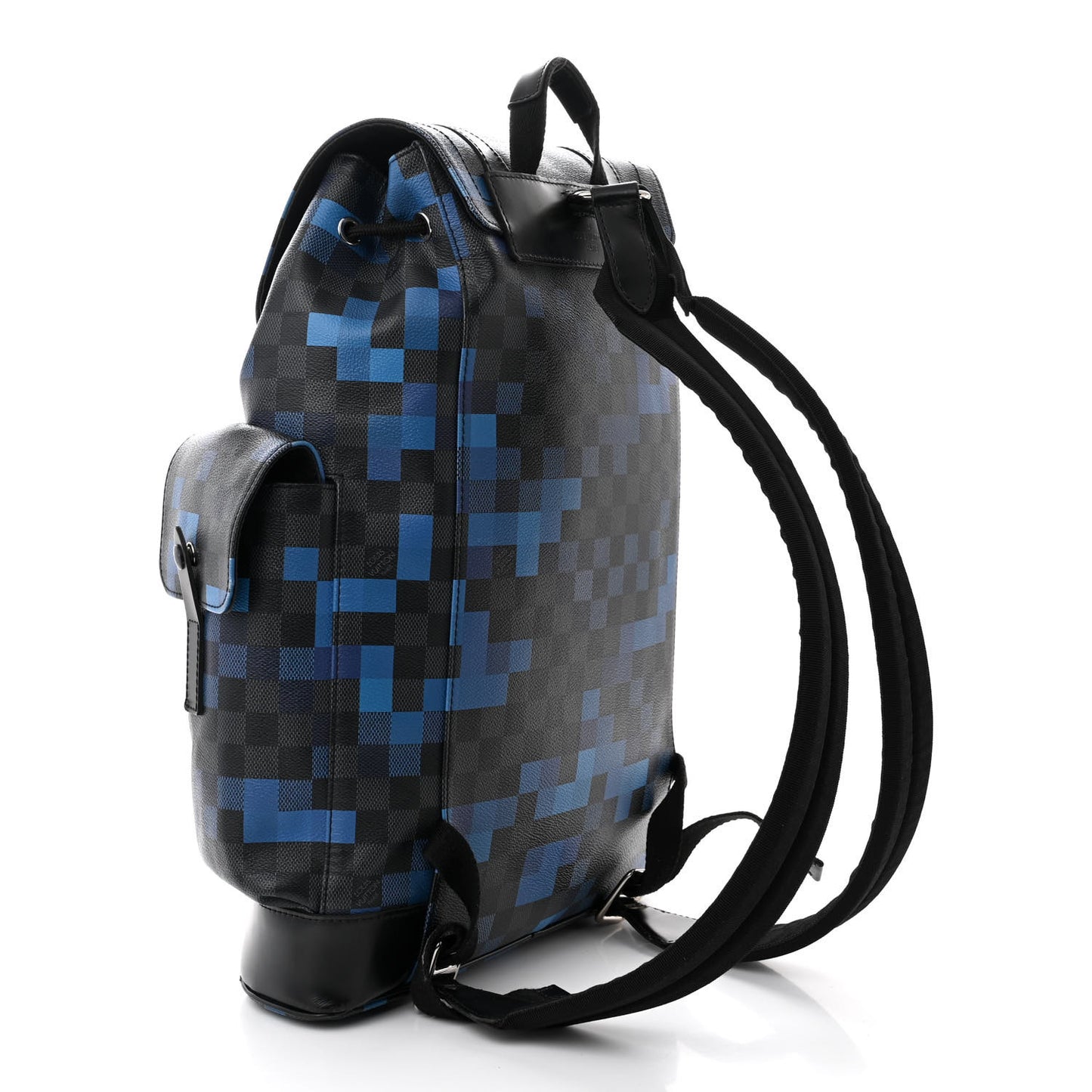 Damier Graphite Pixel Christopher PM Backpack Blue