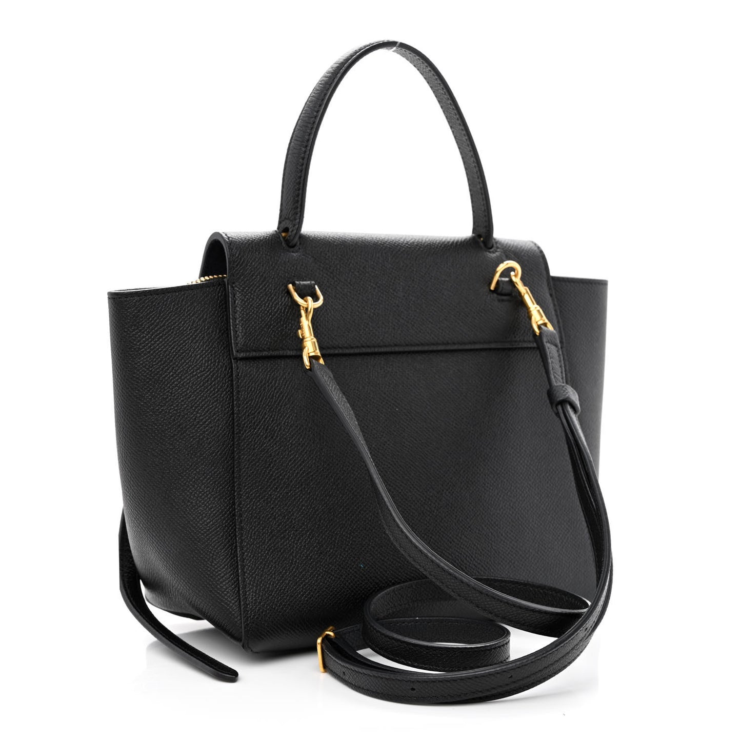 Grained Calfskin Nano Belt Bag Black