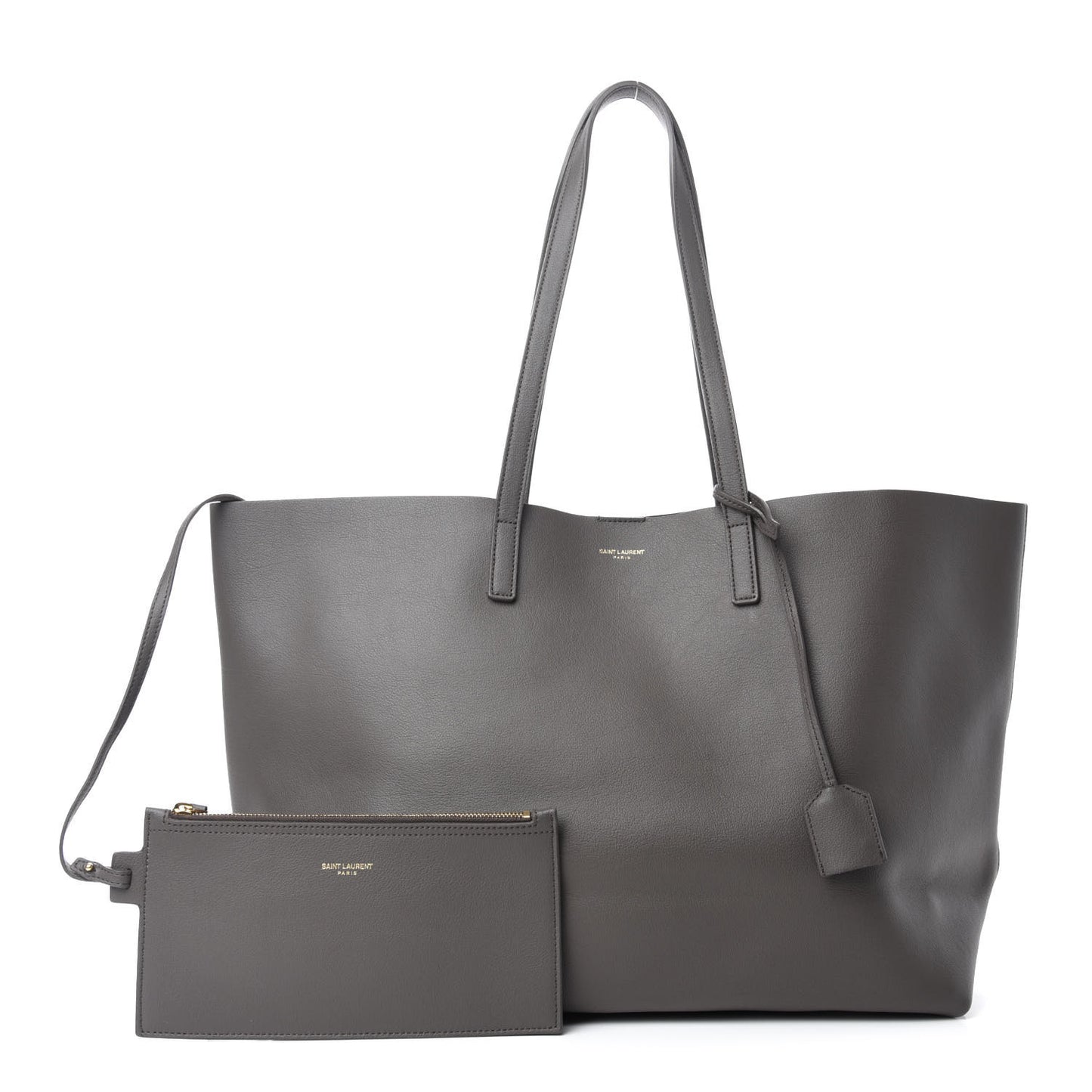 Calfskin Large Shopping Tote Dark Grey