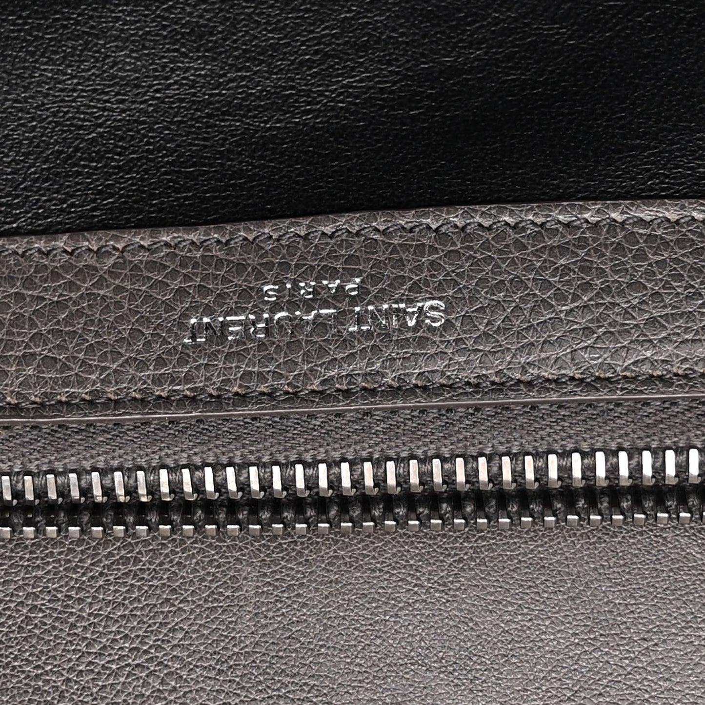 Sheepskin Matelasse Chevron Monogram Large College Satchel Dark Anthracite