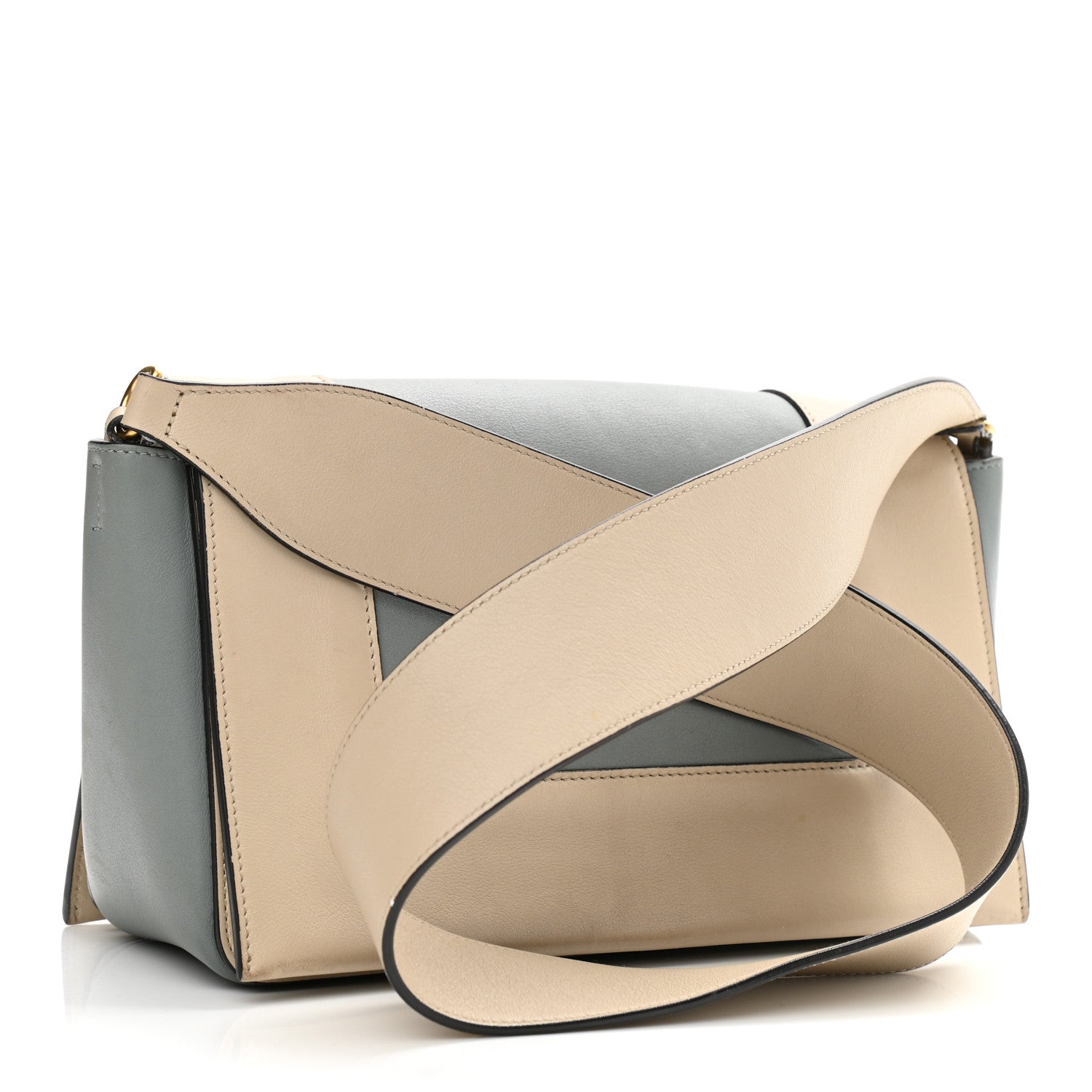 Celine Shiny Smooth Calfskin Medium Frame Shoulder Bag Grege Storm 2 of 19