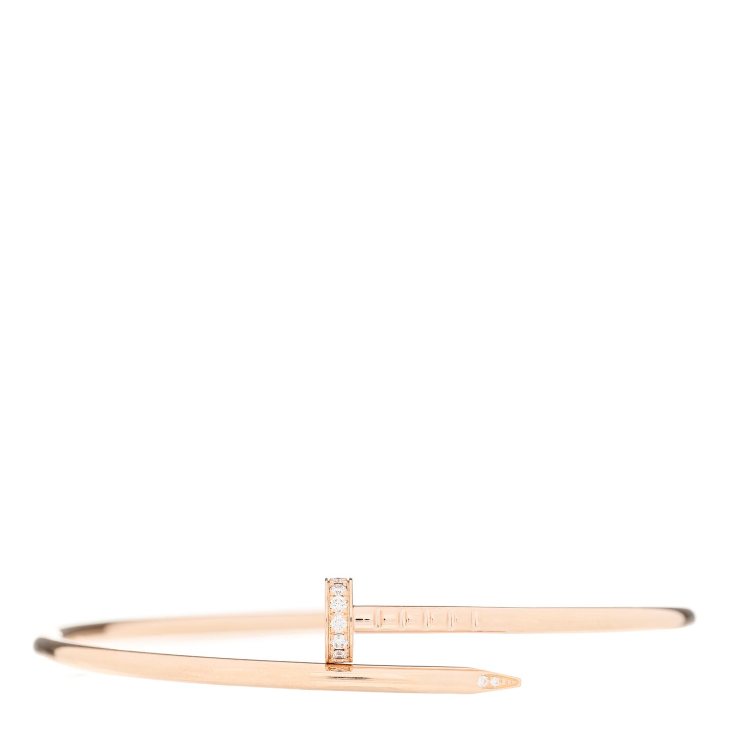 18K Pink Gold Diamond Small Juste Un Clou Bracelet 16