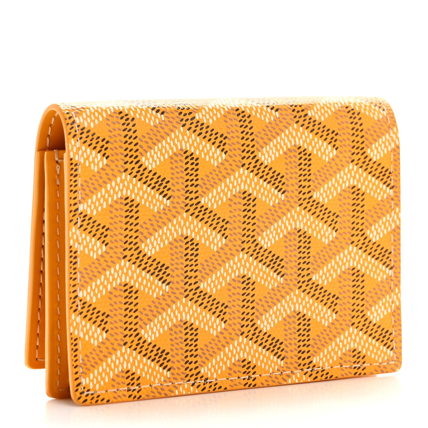 Goyardine Business Card Holder Yellow