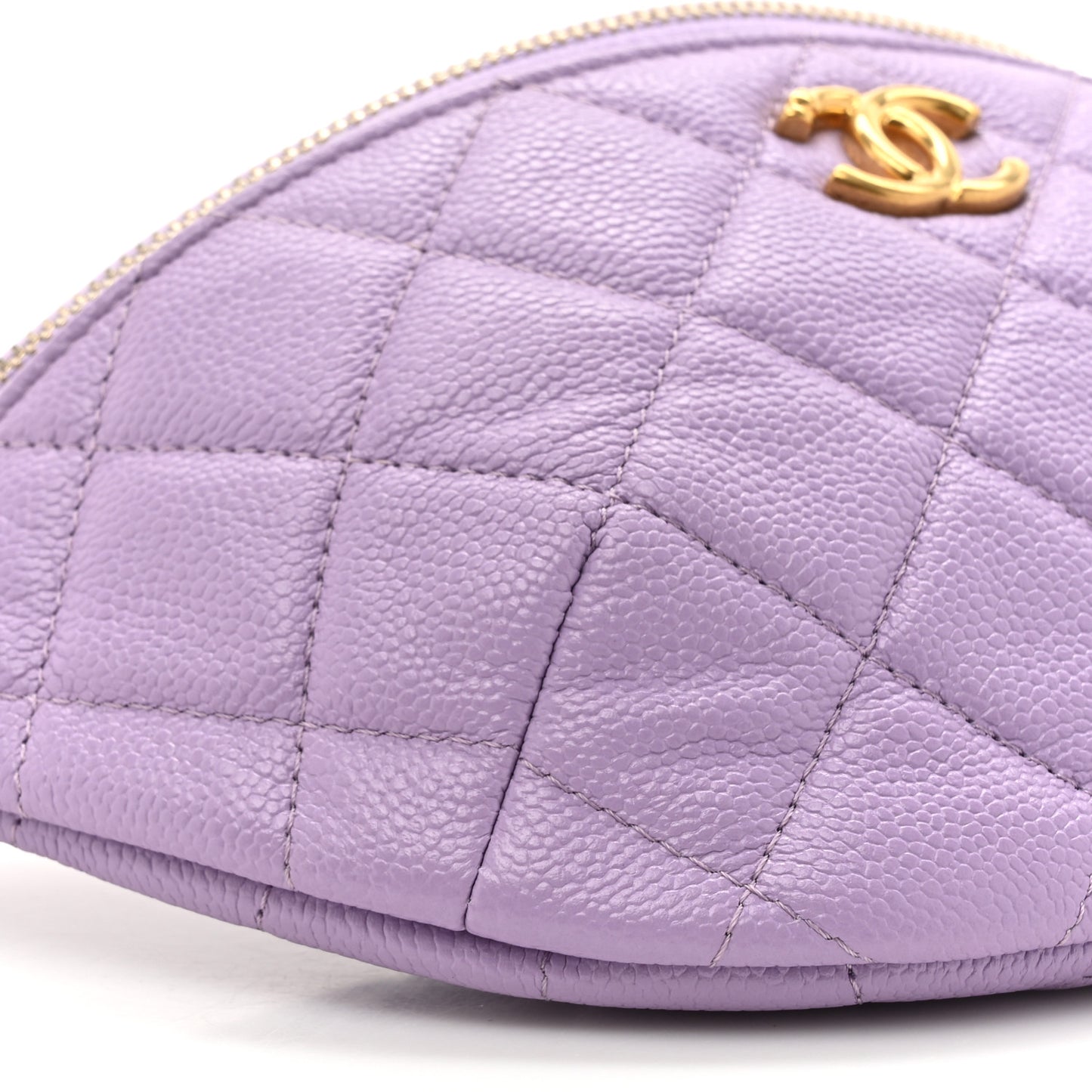 Caviar Quilted Sweetheart Belt Bag Light Purple