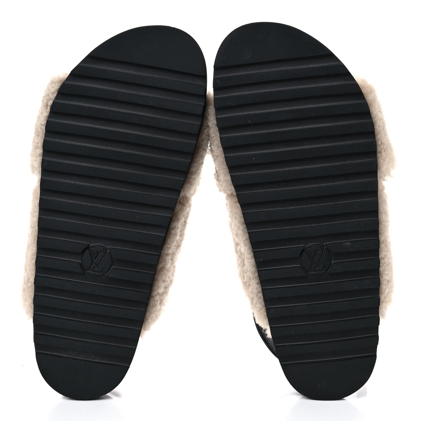 Shearling Paseo Sandals 40 Black