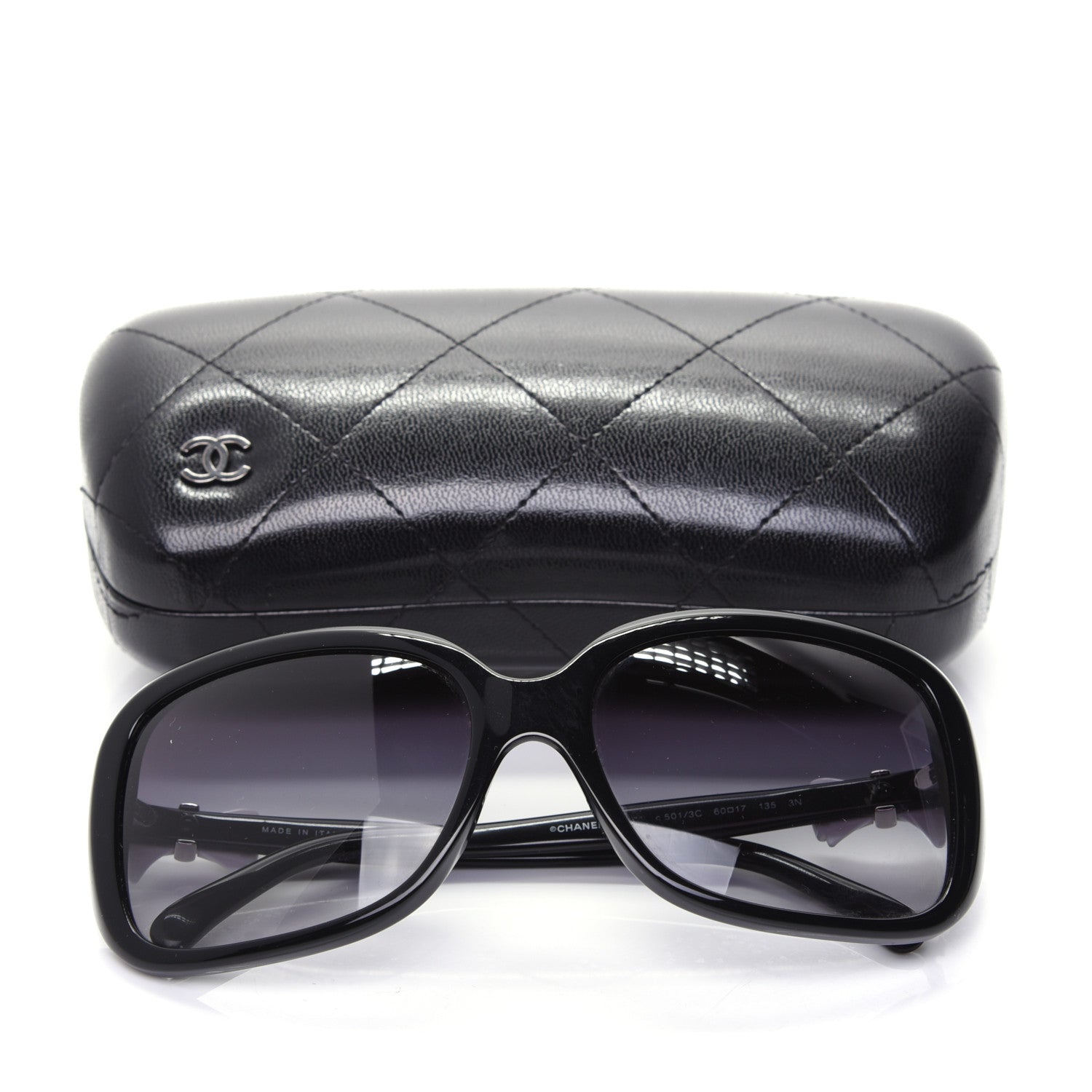 Chanel CC Bow Sunglasses 5171 Black White 10 of 10