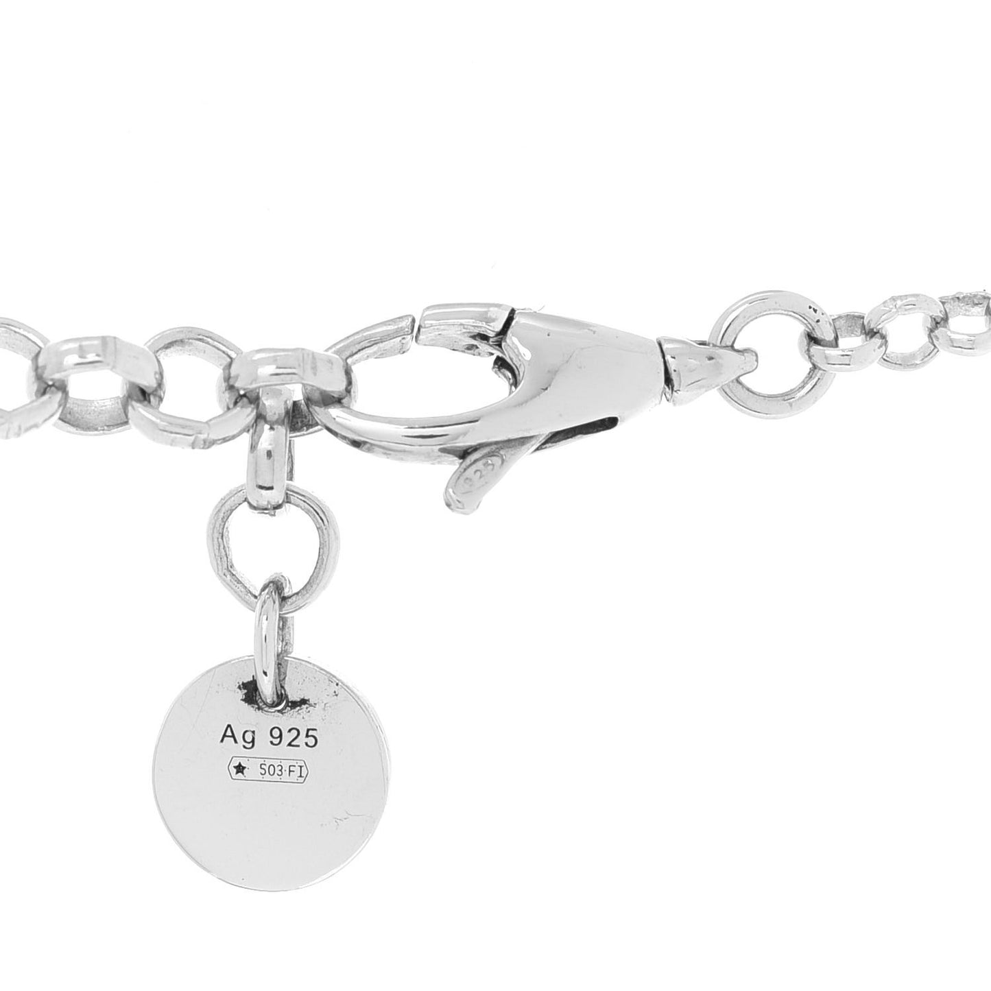Sterling Silver Blind for Love Heart Pendant Necklace