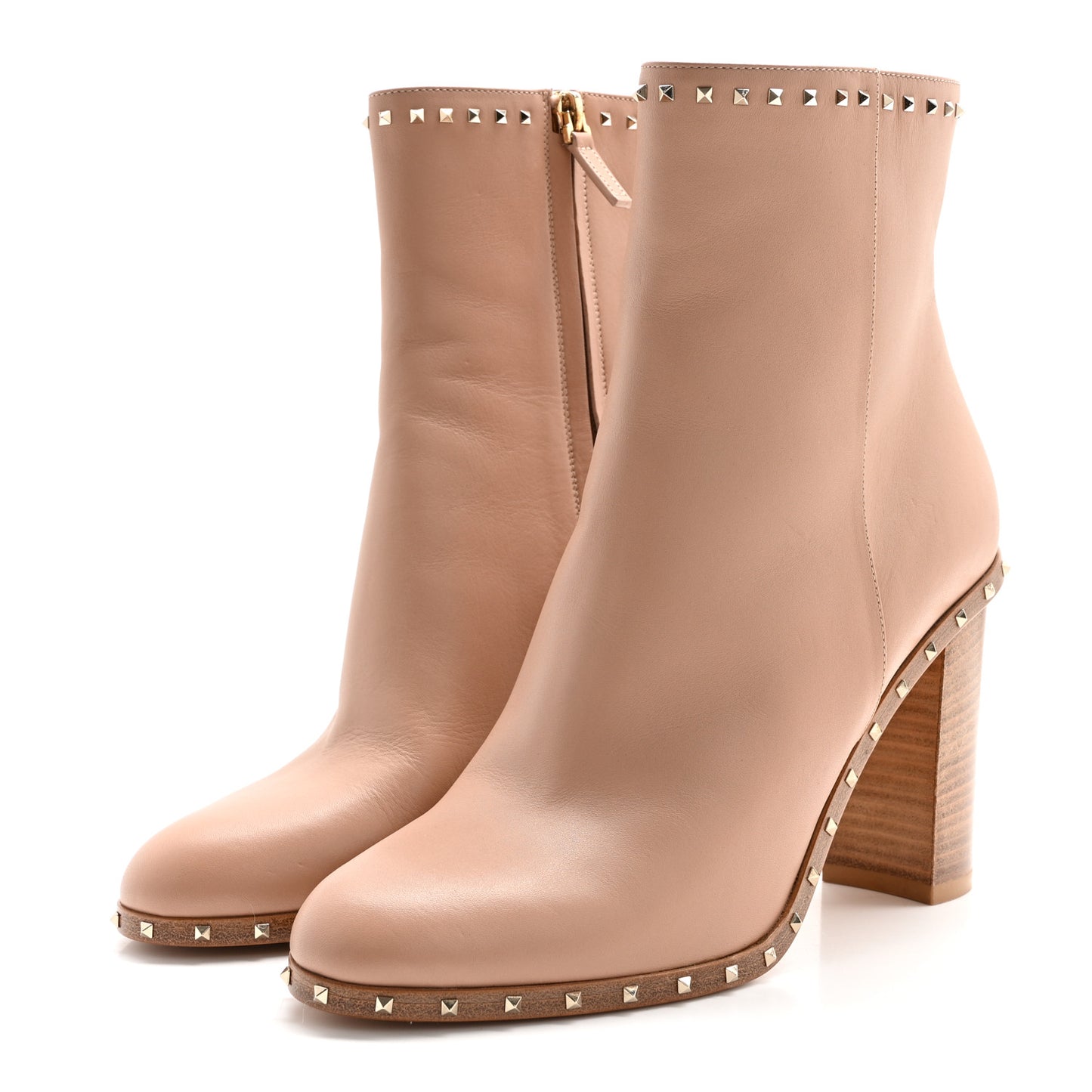 Nappa Soul Rockstud 90mm Ankle Boots 40 Skin Sorbet