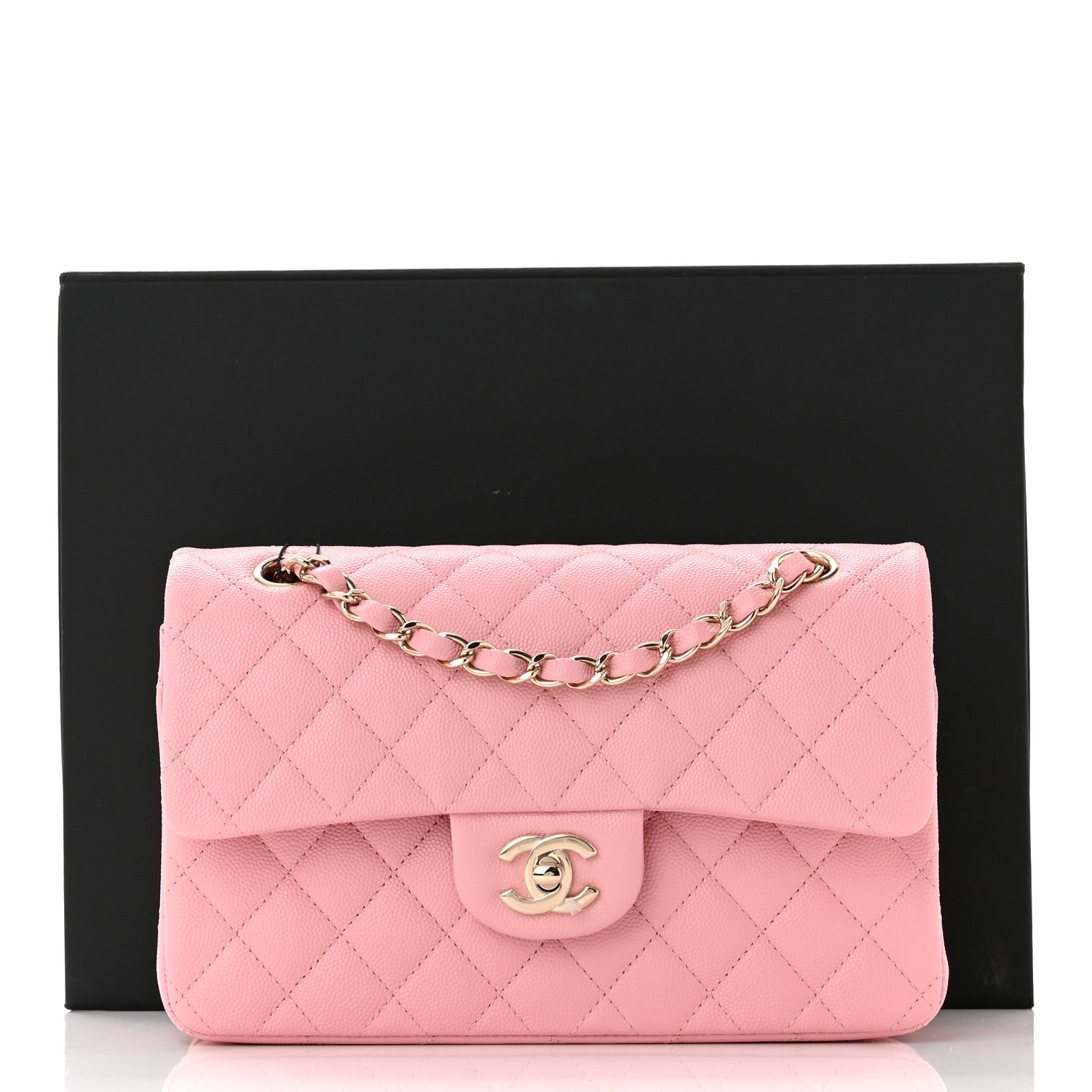 Chanel Caviar Quilted Small Double Flap Pink 11 of 11