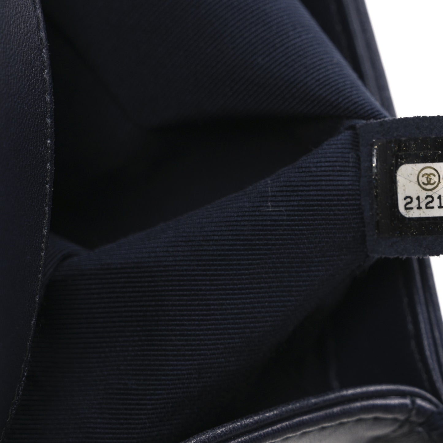 Lambskin Quilted Medium Boy Flap Dark Navy