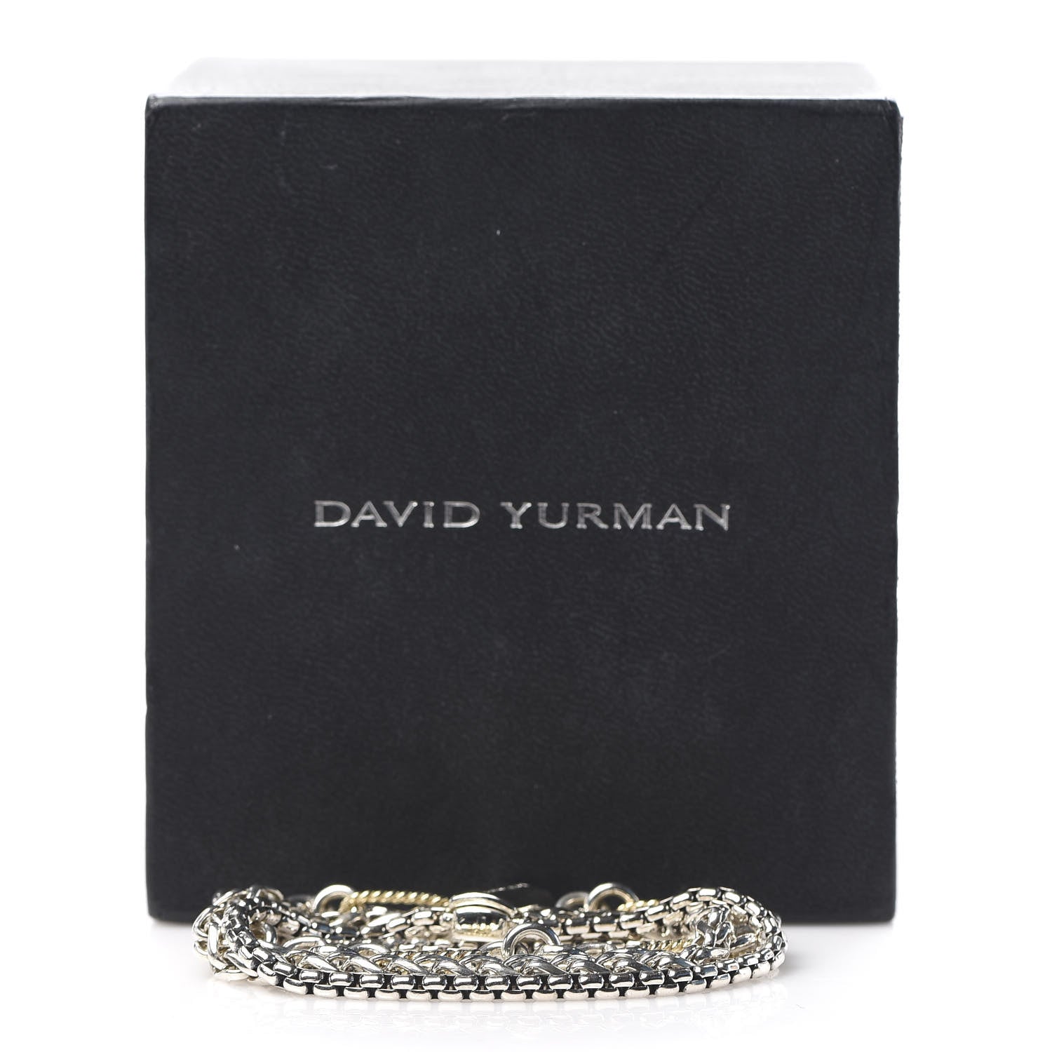 David Yurman Sterling Silver 18K Yellow Gold 4 Strand Bracelet 5 of 5